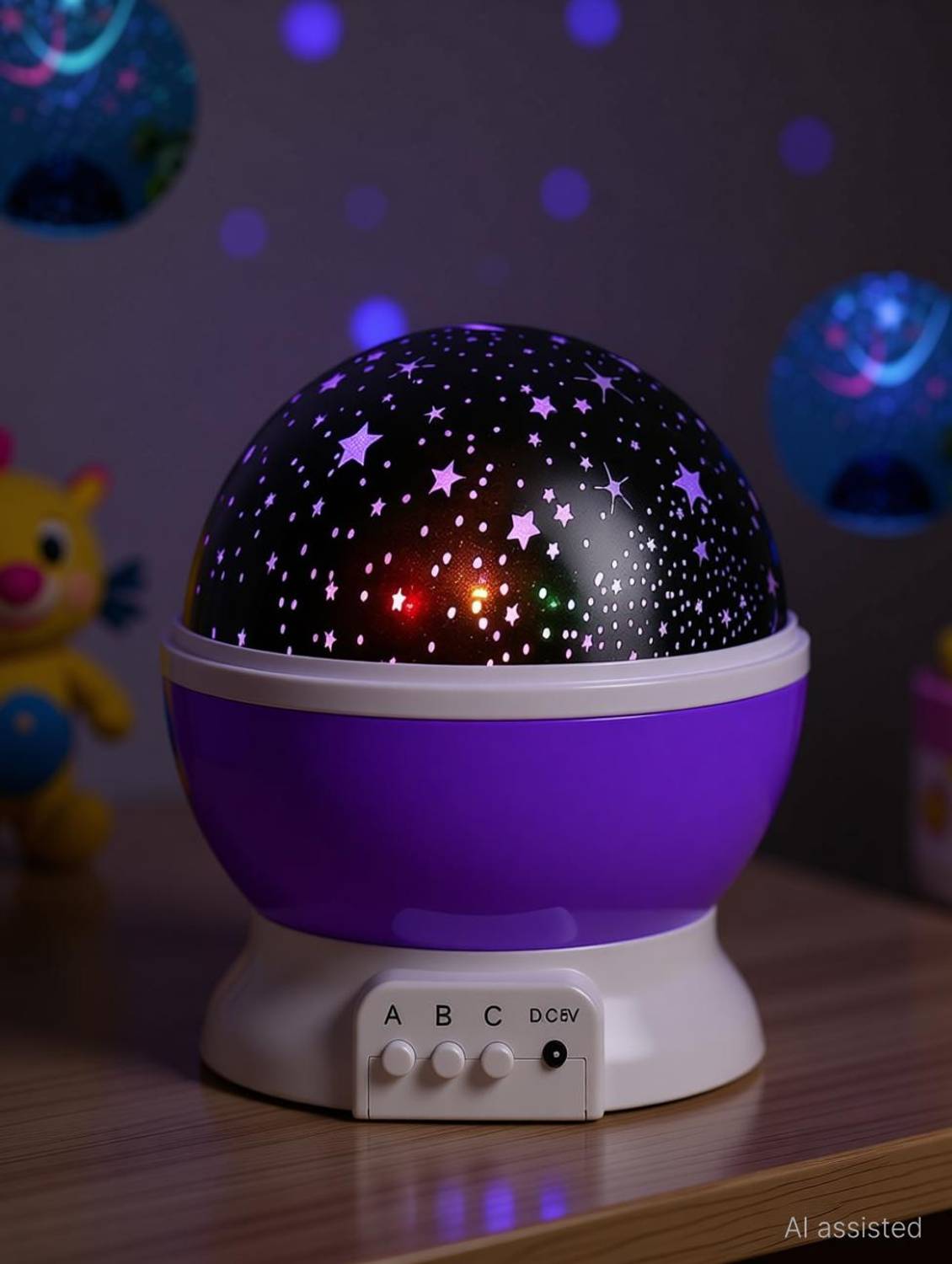 Rotating Star Projector Night Light – 3D Carved Bedside Lamp With 360° Rotation, USB Powered – Cozy Glow For Bedrooms, Living Rooms & Gifts