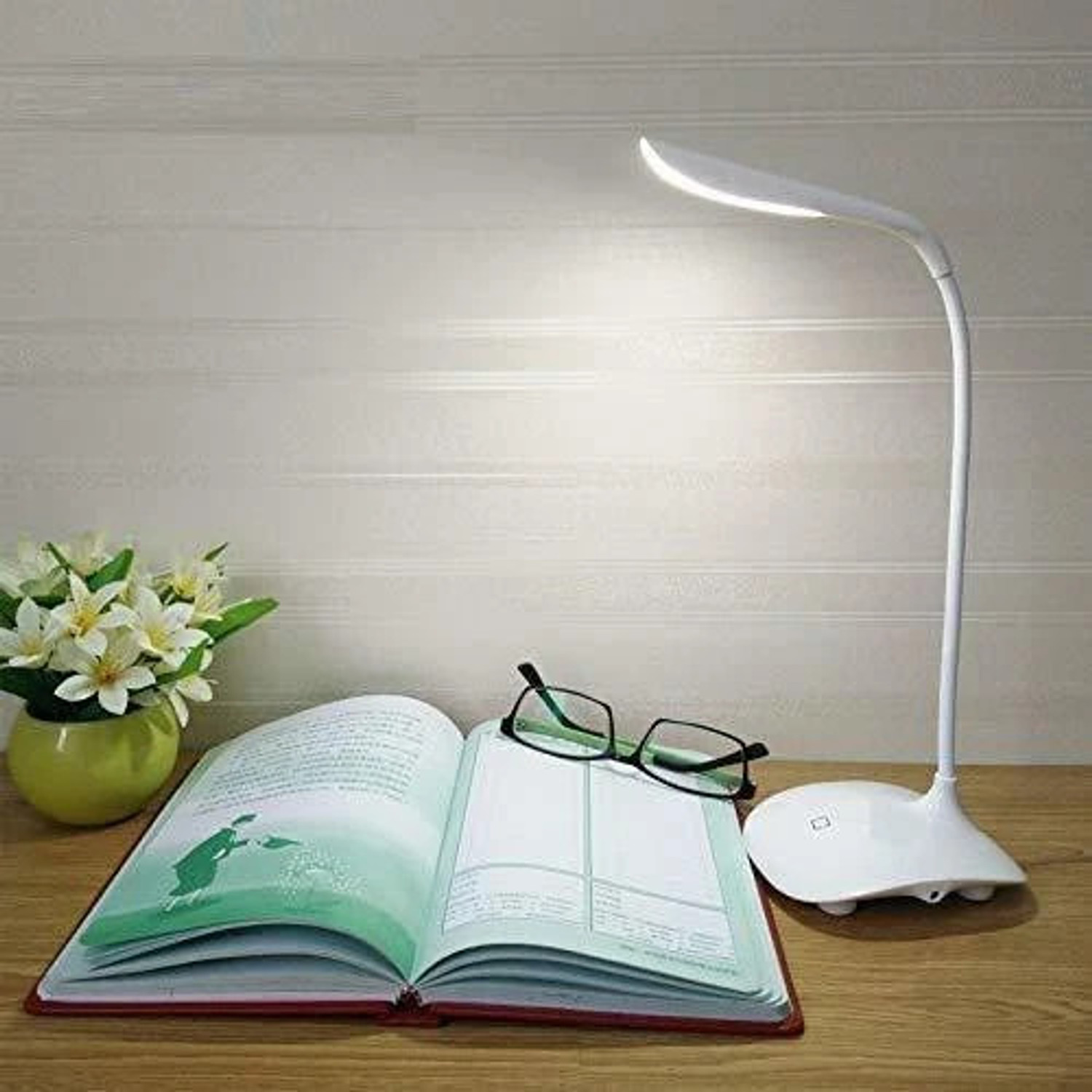 Image of BHAJANLAL GREENERY Rechargeable LED Touch On /Off Switch Desk Lamp L188 Study Lamp (40 cm, Multicolor)