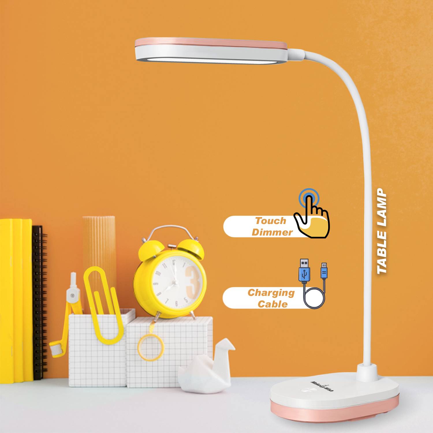 Make Ur Wish Rechargeable Study Desk/Table Lamp Eye Protection To