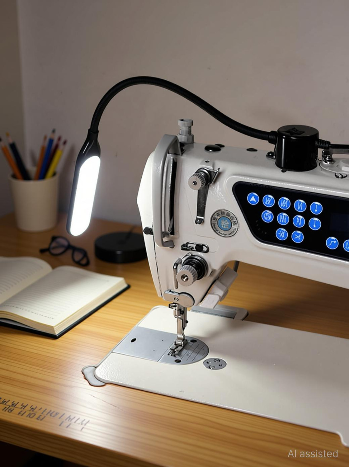 Image of DEGNO Sewing machine light with magnetic base flexible neck light high focus lamp Table Lamp