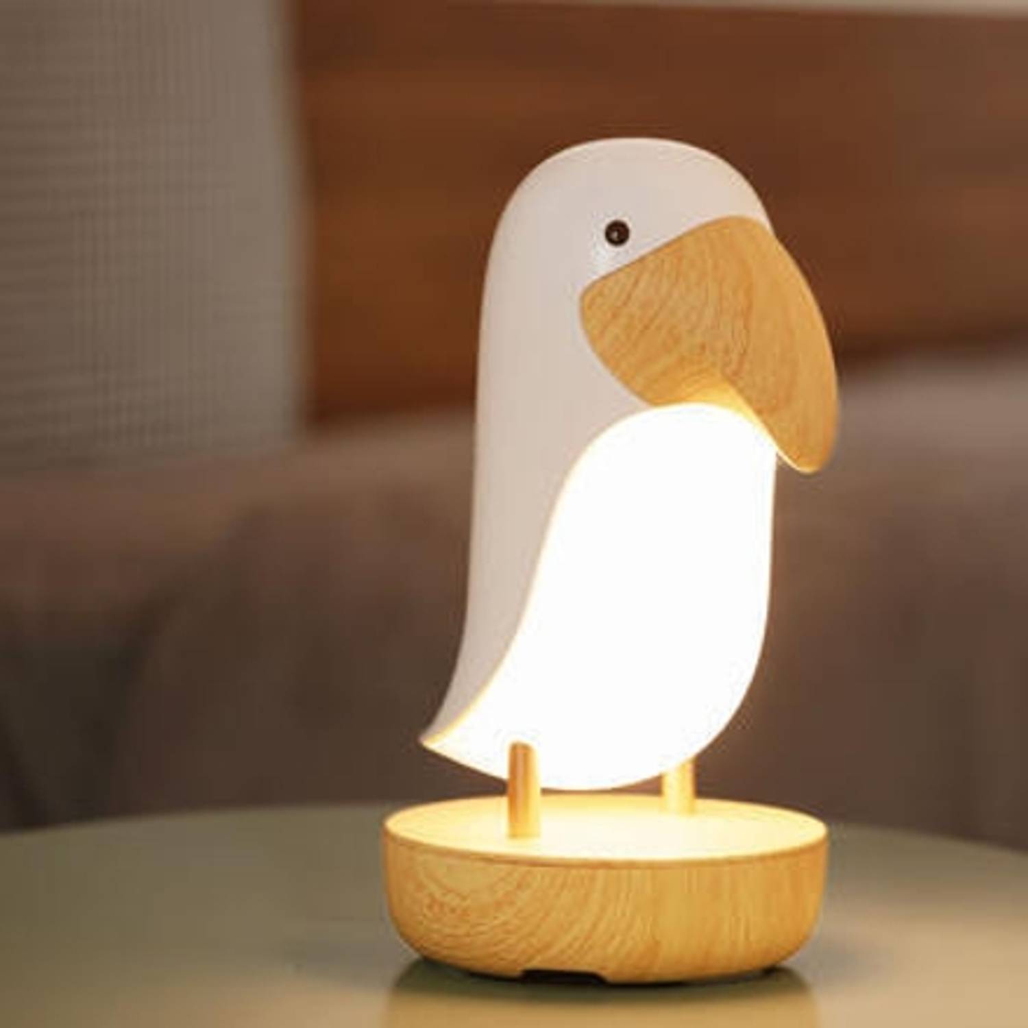 BAFATI Toucan Bird Desk Lamp, Cordless Dimmable 3 Color Rechargeable Hummingbird Night Lamp