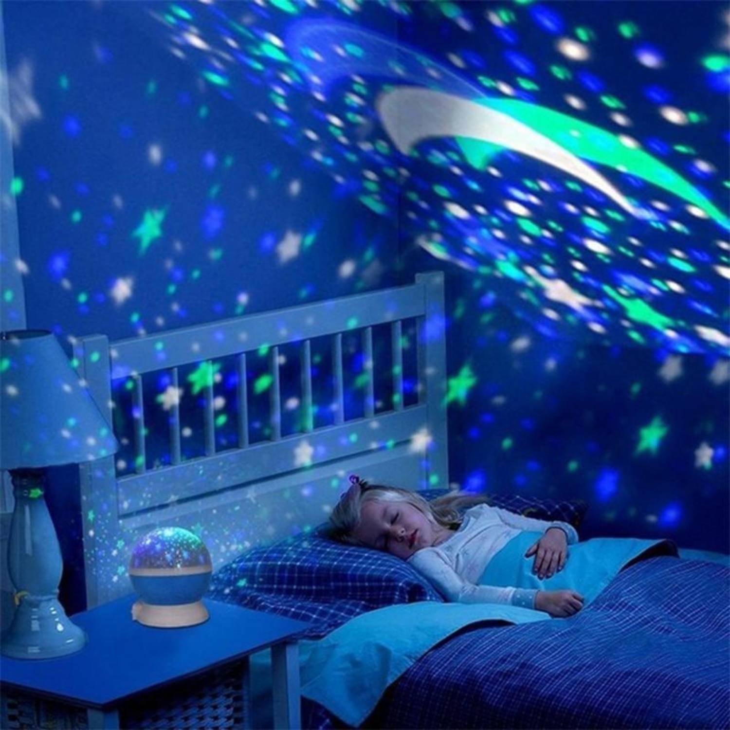 Niavaa Romantic sky Star Moon Projecter Night Light LED USB Proje