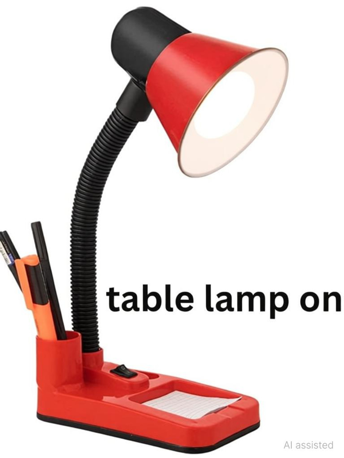 Image of Esscage Red Study lamp Desk Light for School and College Students Study Lamp