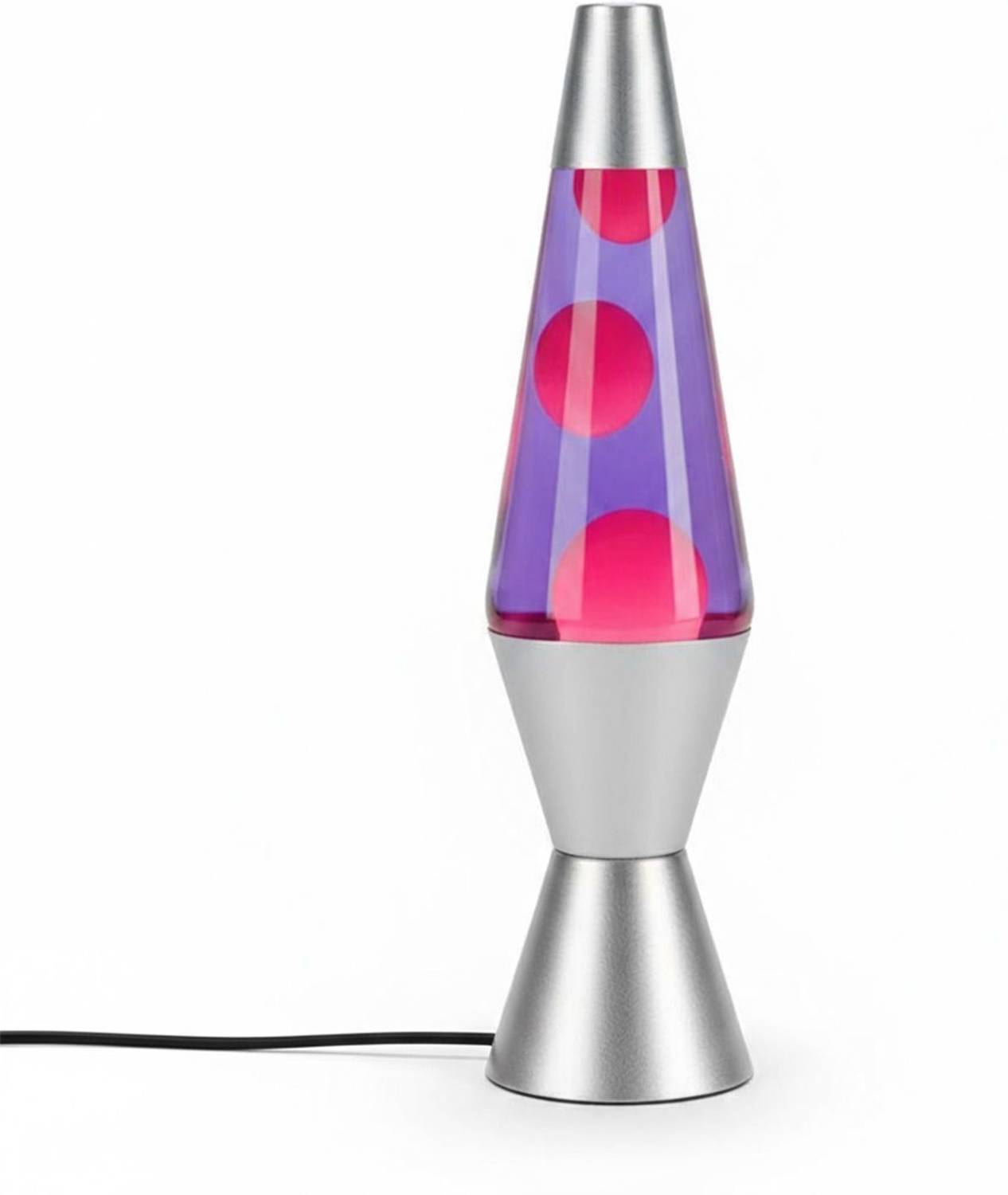 KARP Lava Lamp 14.5 Inch, Silver Base, Plug-In Home and office