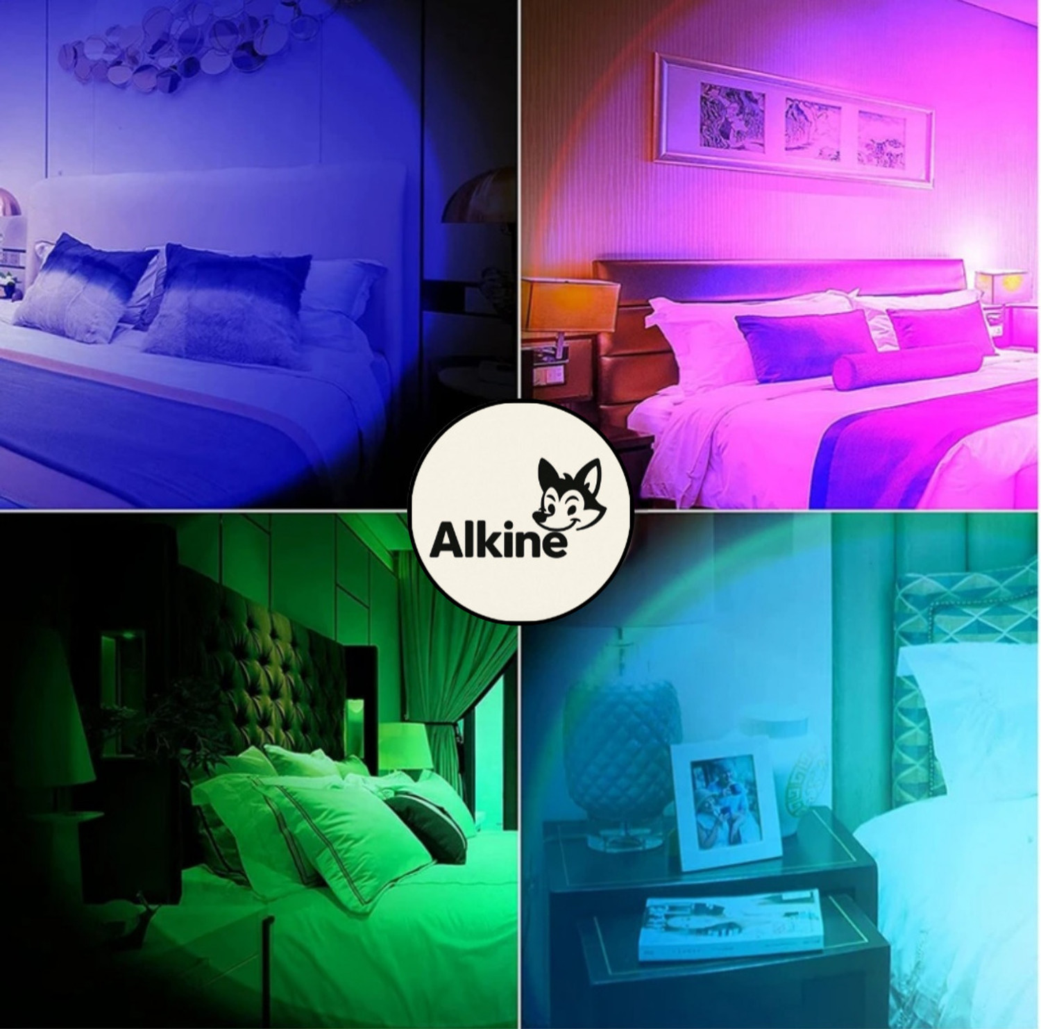 Image of Alkine Sunset Projection Lamp Light for Home Decor Cars Video Shoots Bedroom Night Lamp