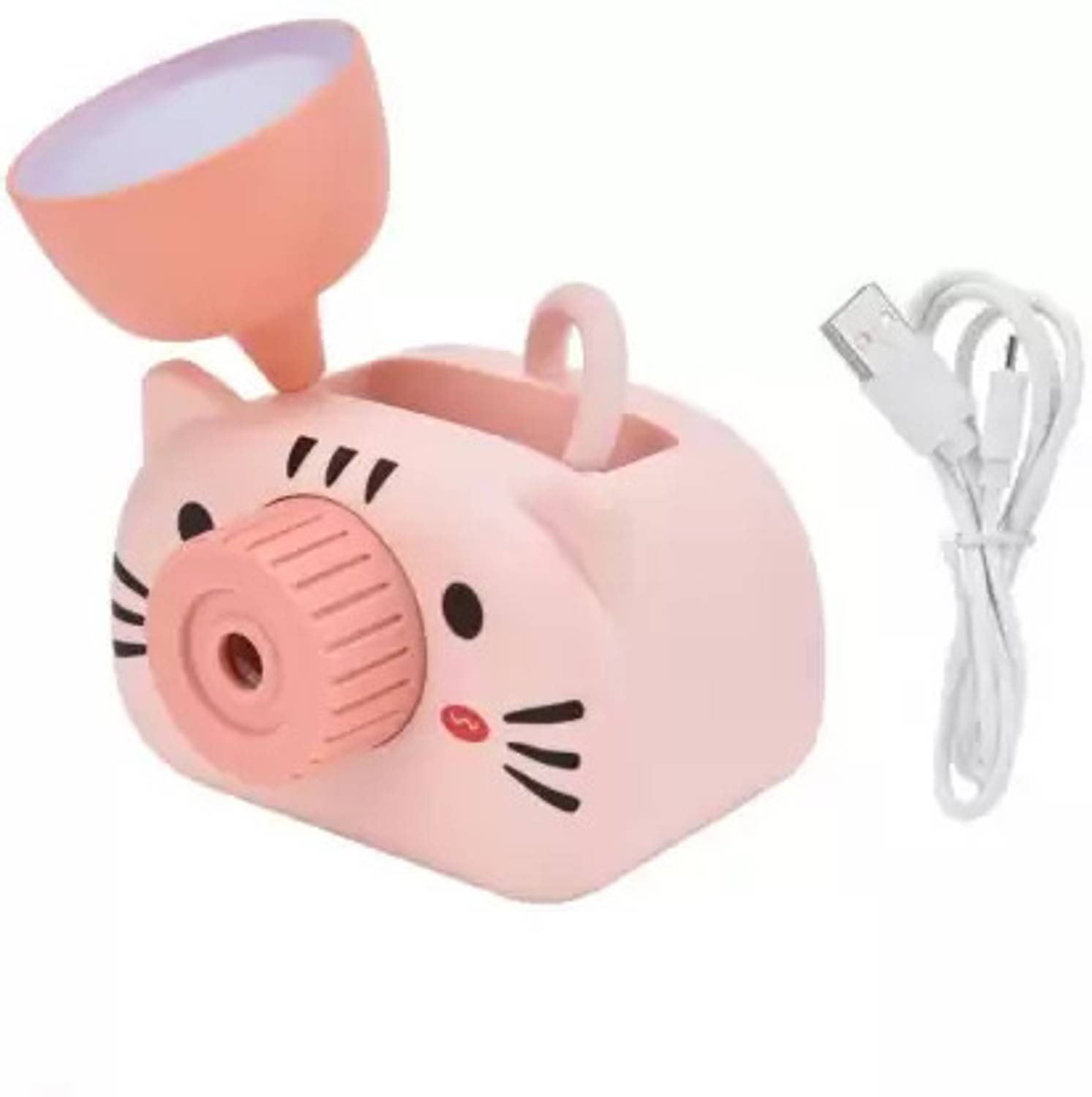 AKR 4in1 Camera Shaped Rechargeable Lamp with Sharpener Pen Stand Mobile Stand Study Lamp