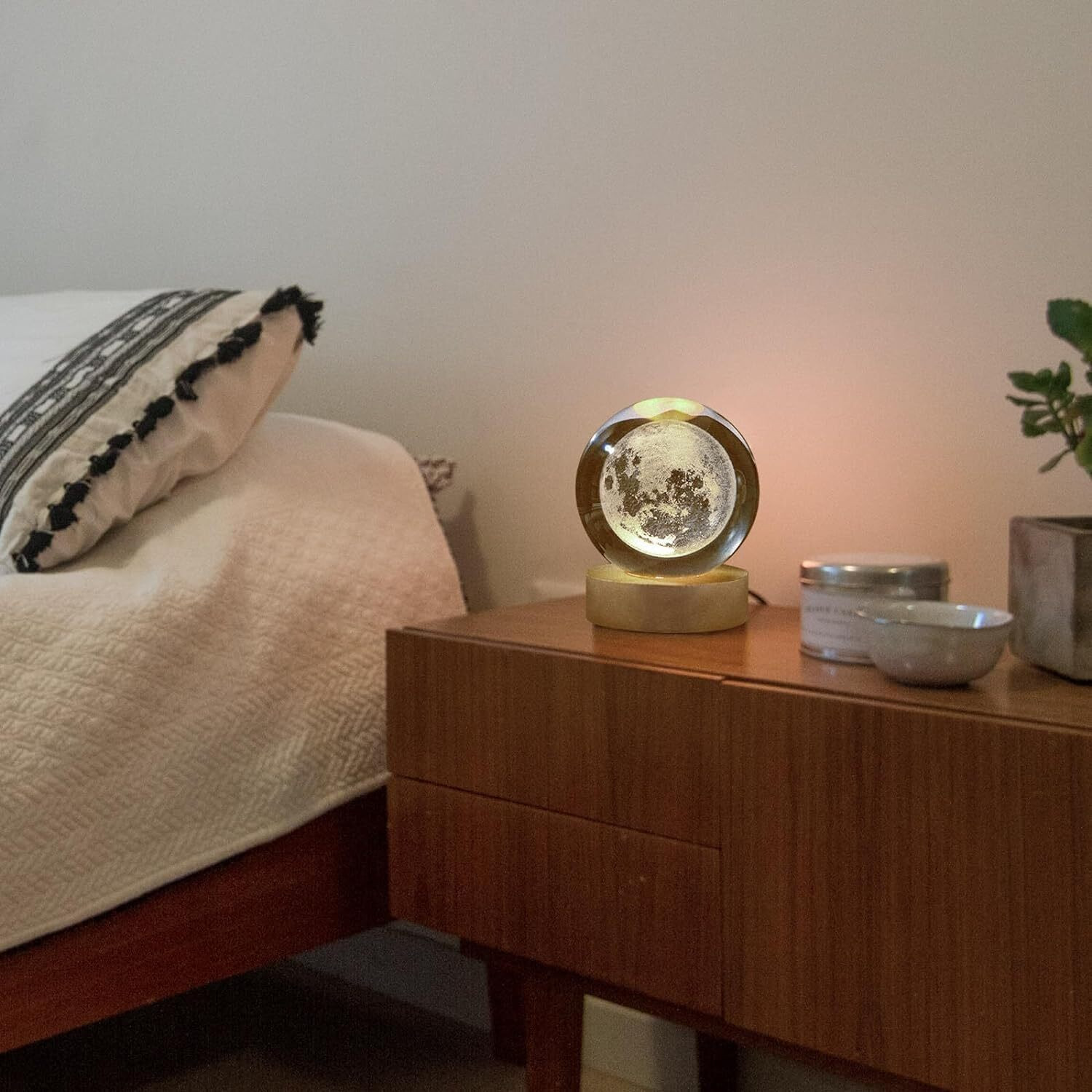 Image of KMJSA Moon Crystal Ball Lamp Night Lamp