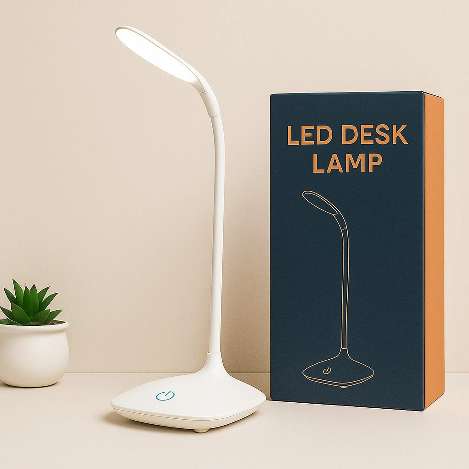 Image of NAIRO Rechargeable LED Table Lamp for Study Touch Control Foldable Dimmable Table Lamp