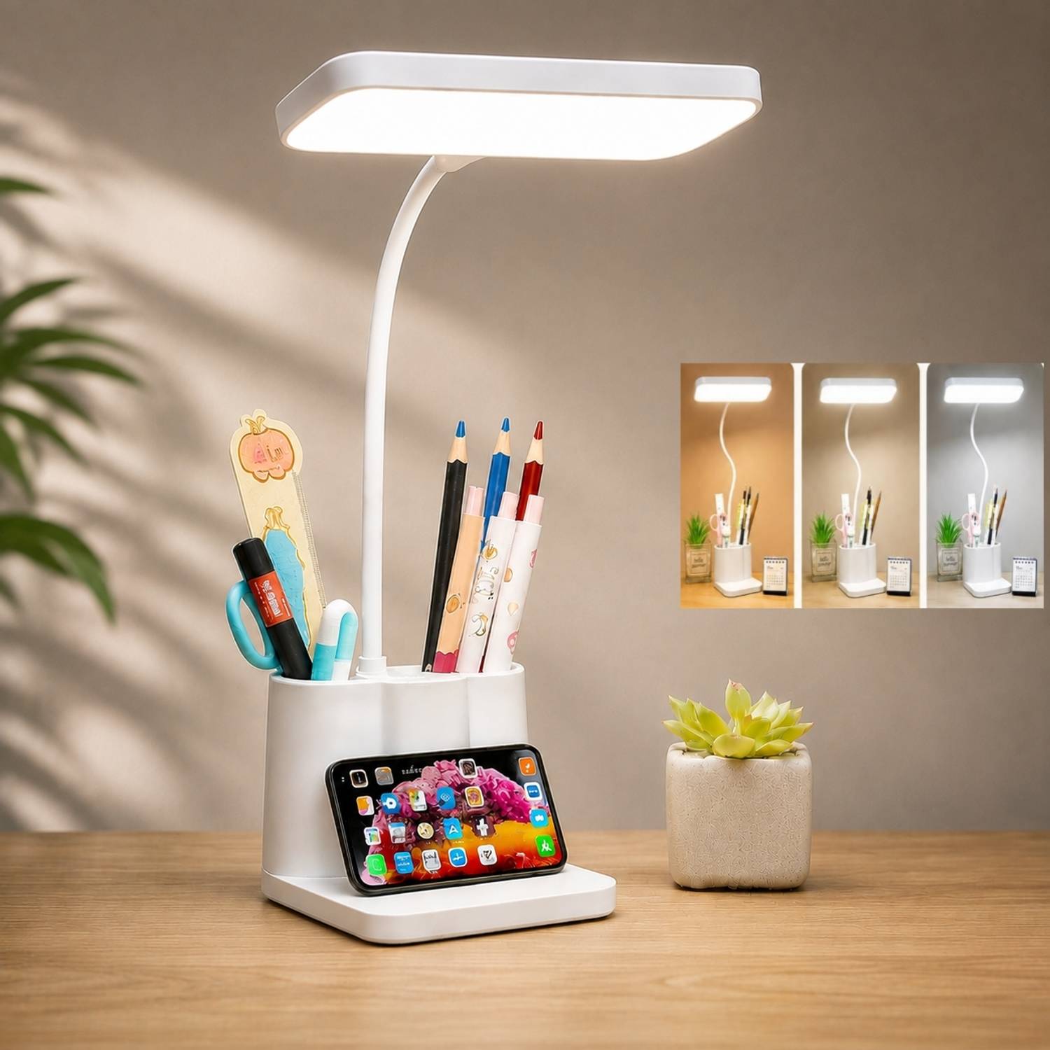 Dwiti LED Study Lamp with Pen Holder - Image 1