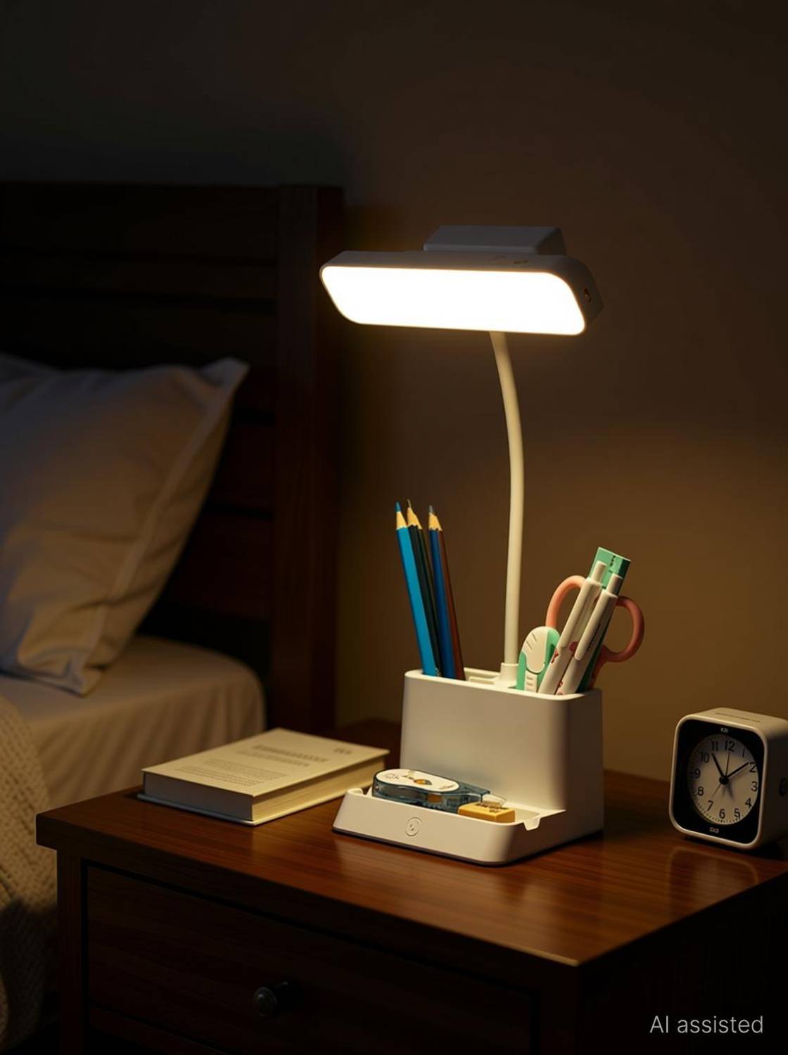 iDOLESHOP LED Desk Lamp with Pen Holder - Image 1