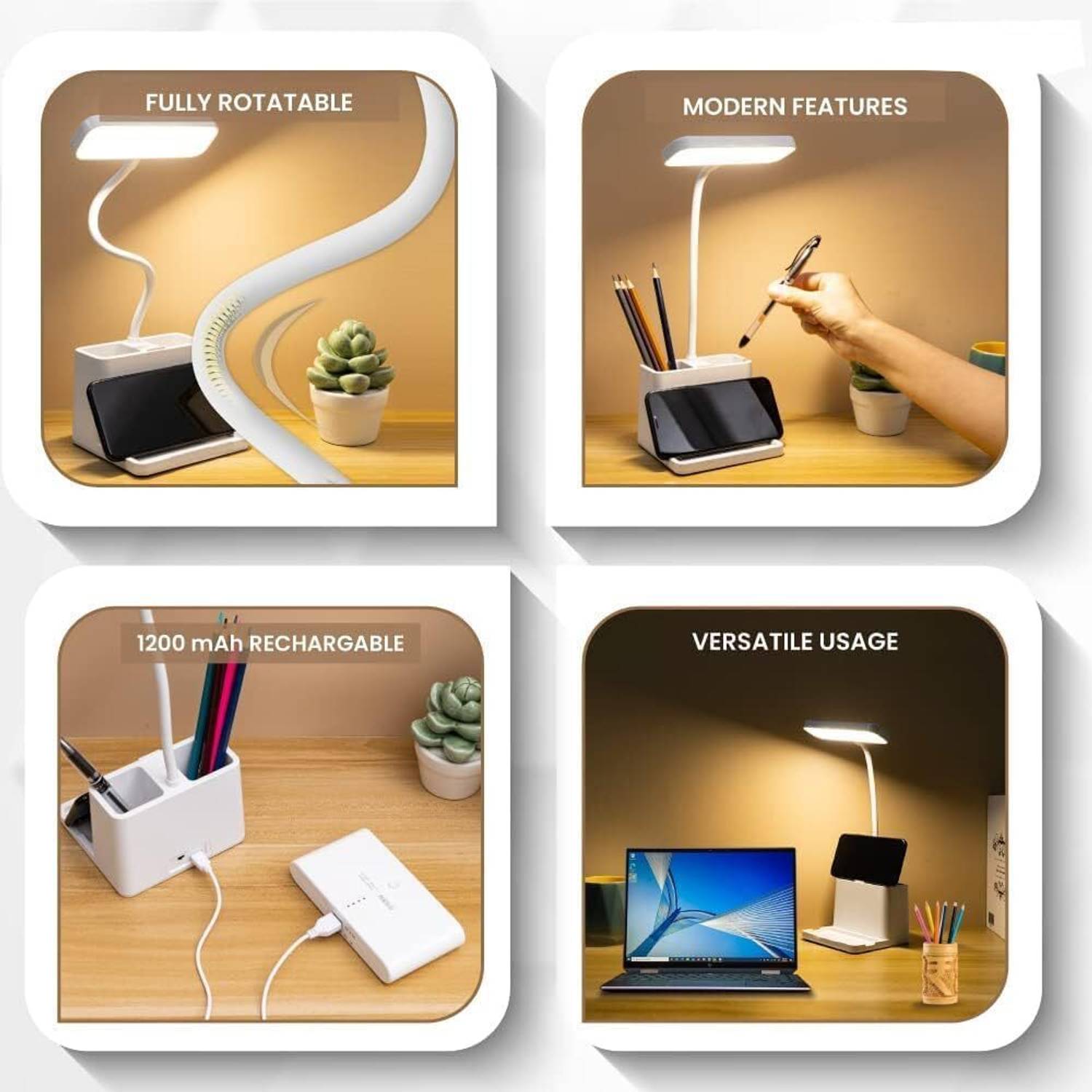 Dwiti LED Study Lamp with Pen Holder - Image 5