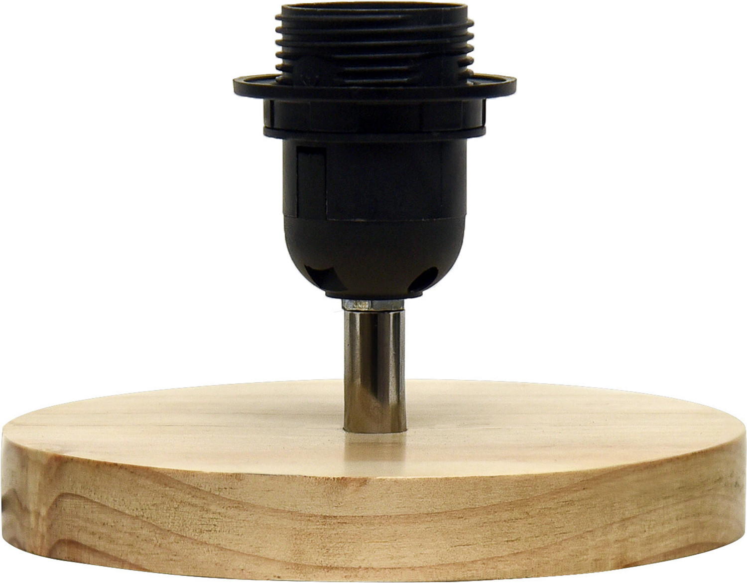 Image of Homesake Pine Wood Bedside Lamp, Linen Shade, Mini Nightstand Light, Jute Cylinder Table Lamp