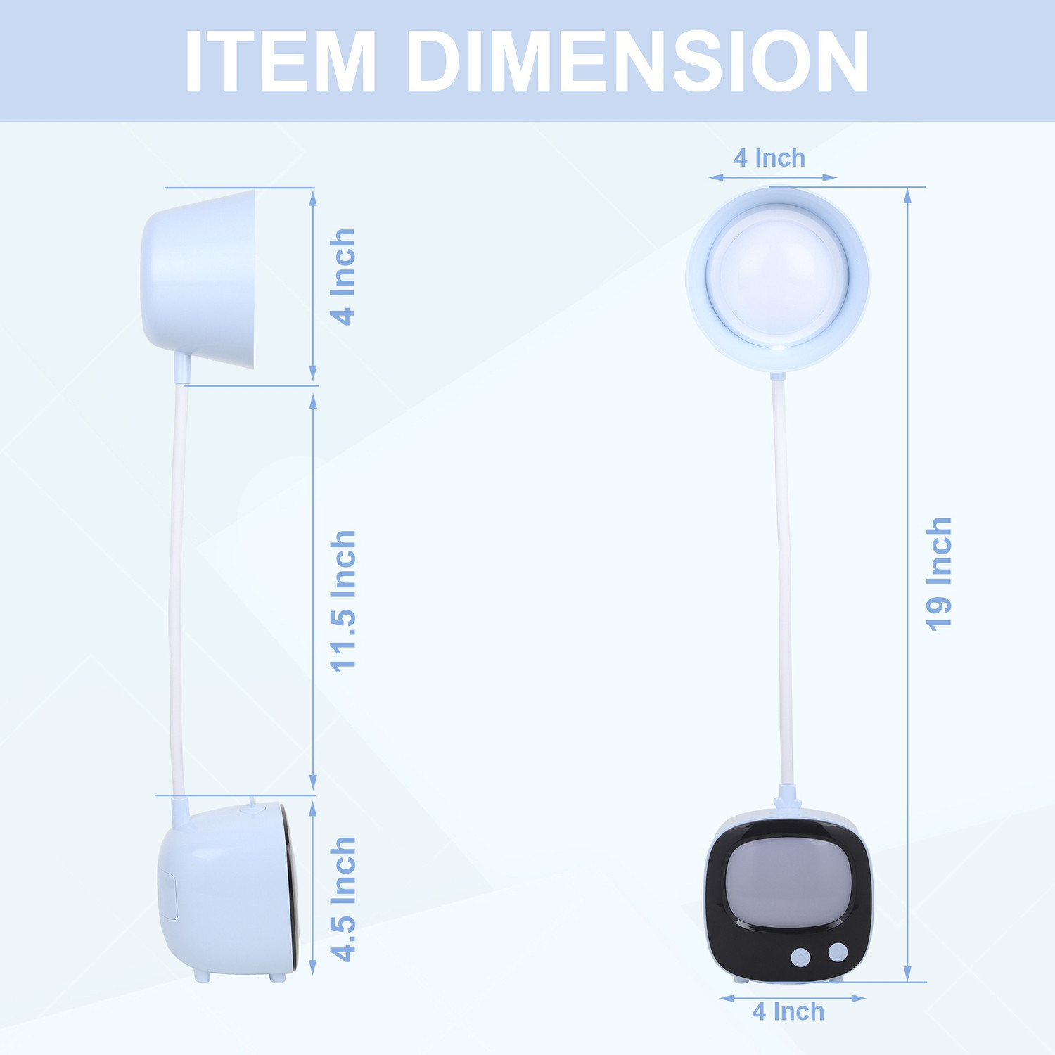 Image of AKR TV Design Rechargeable LED Desk Lamp Touch Control Table Lamp