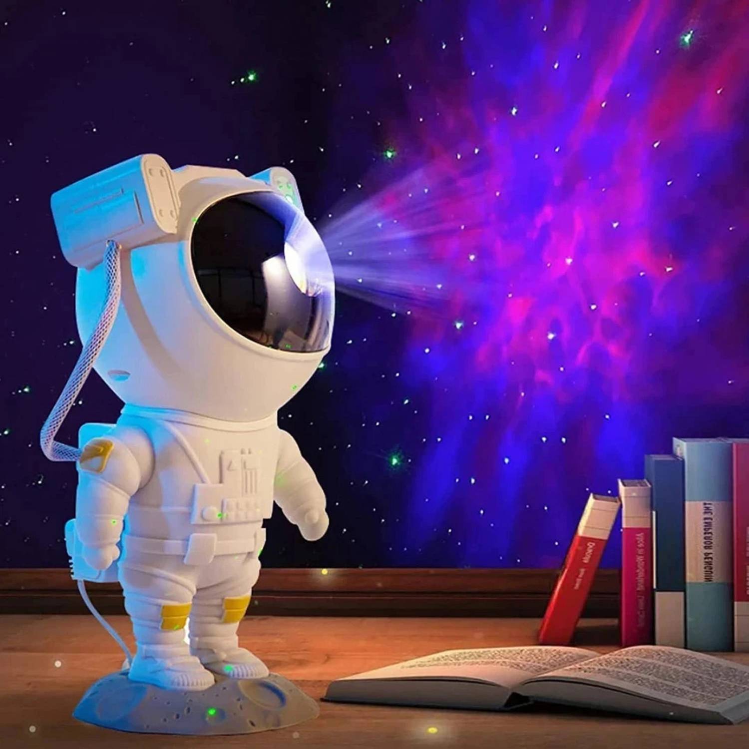 Missfox Galaxy Astronaut Space Star Projector Light Nebula 360 A
