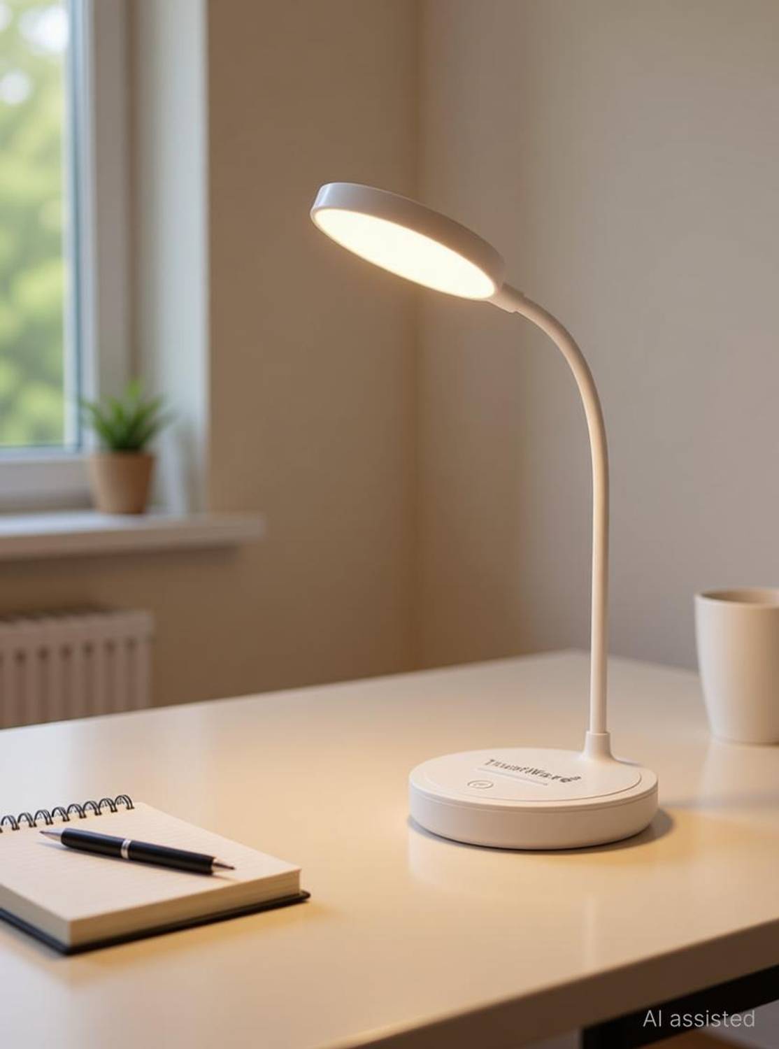Trust White LED Table Lamp 3 Brightness Modes - Image 2