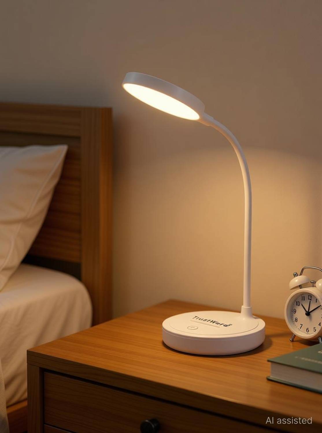 Trust White LED Table Lamp 3 Brightness Modes - Image 3