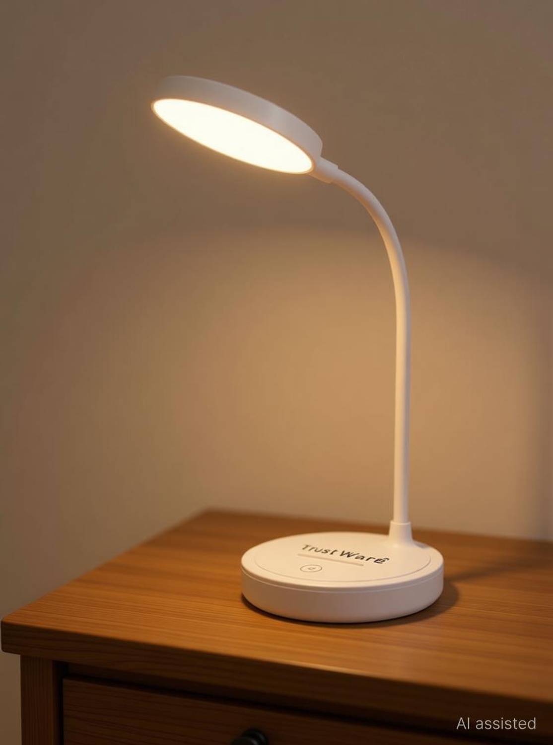 Trust White LED Table Lamp 3 Brightness Modes - Image 4
