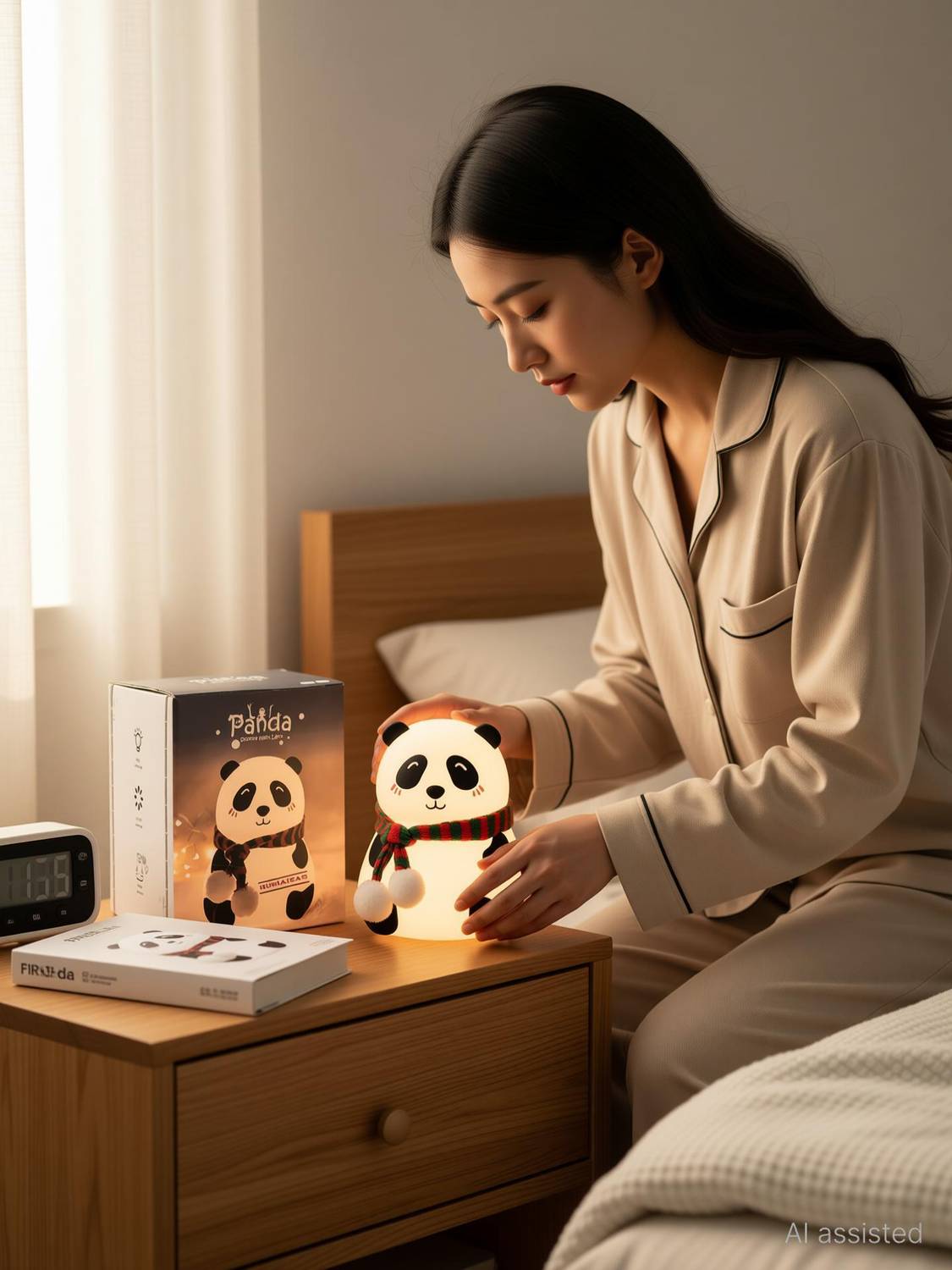 FIRSTLIKE Cute Panda USB Rechargeable Night Lamp - Image 3