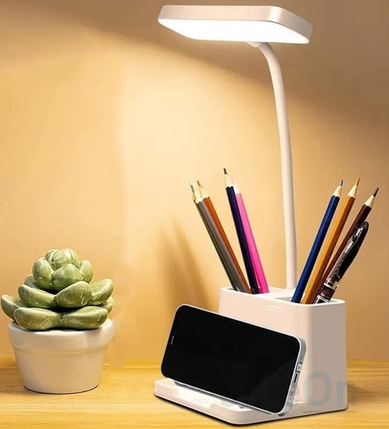 AKR Powerful Rechargeable Emergency lamp with Pen Mobile Holder D