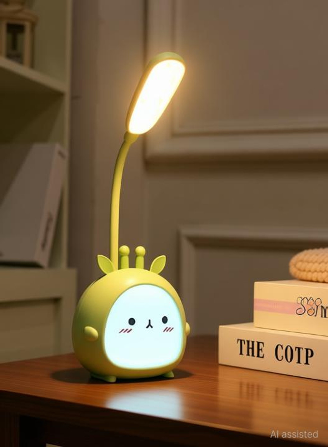 Image of Powerpicks USB Rechargeable Table Desk Lamp Cute Cartoon Study Lamp