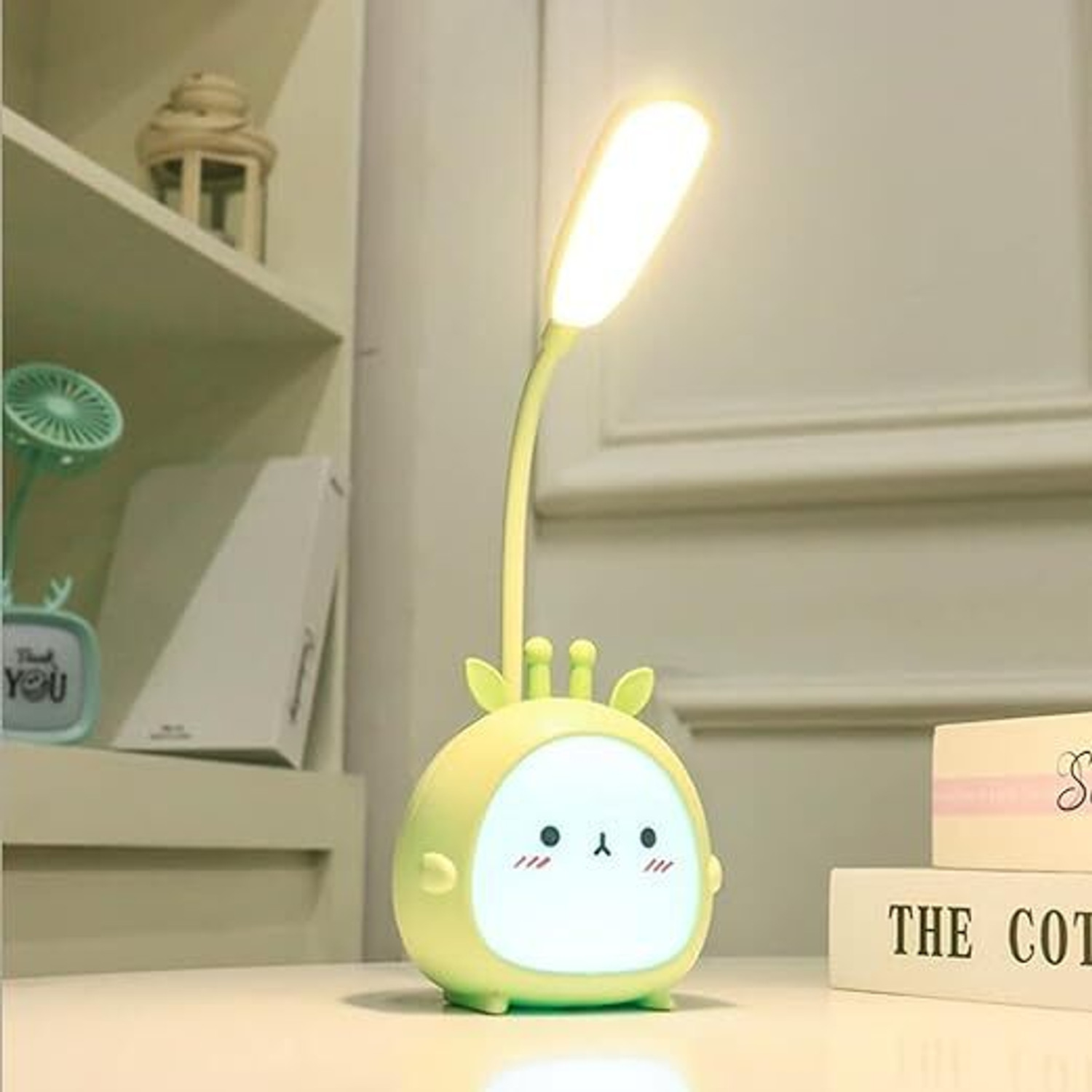 Image of Powerpicks USB Rechargeable Table Desk Lamp Cute Cartoon Study Lamp