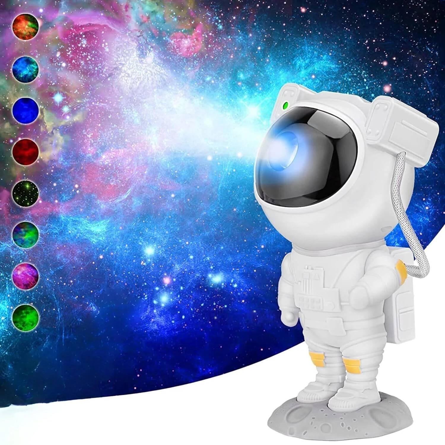Missfox Galaxy Night Light Astronaut Space Star Projector Nebula