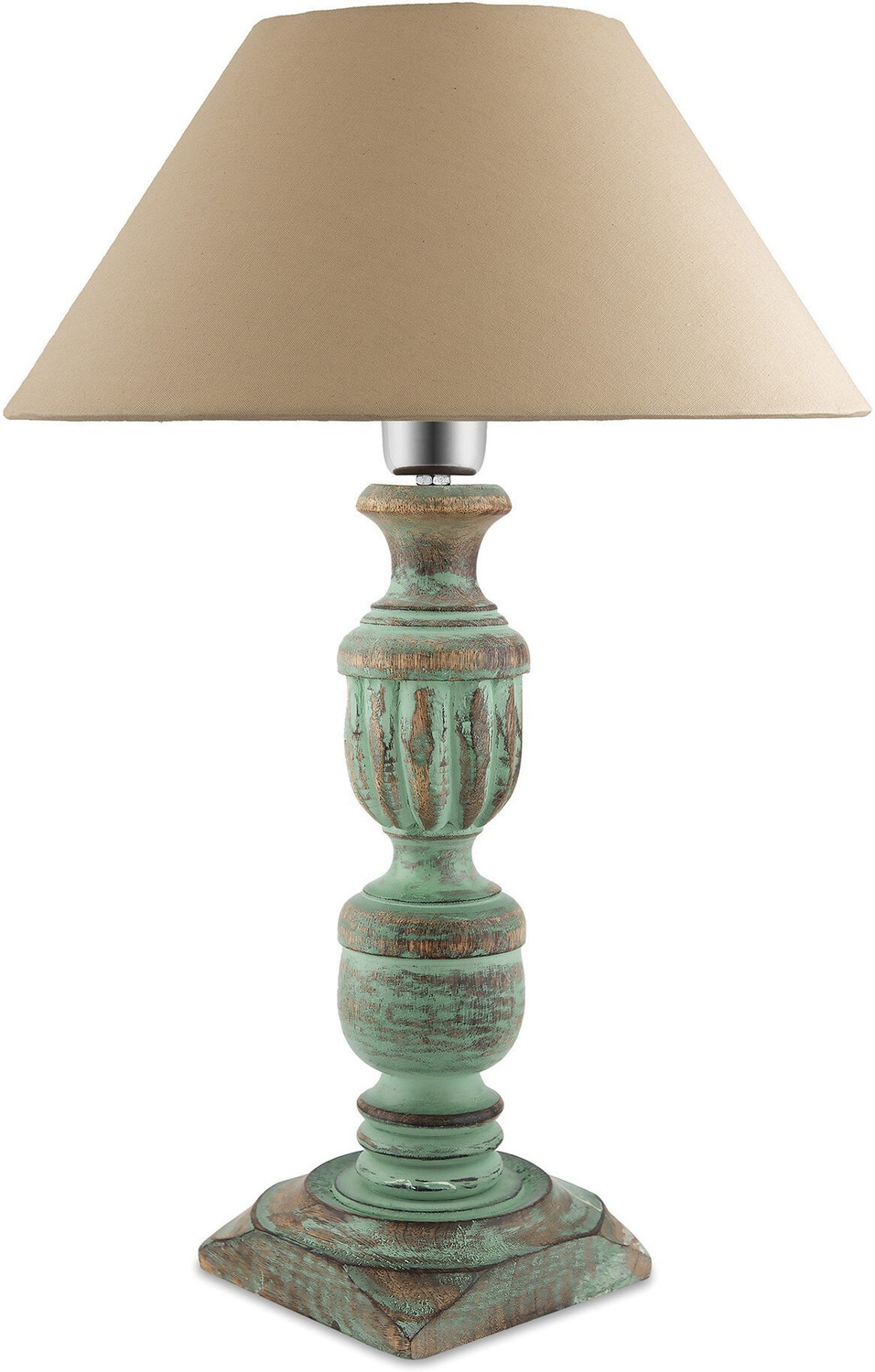 Image of Homesake French Trophy Carved Table lamp with Golden Shade Table Lamp