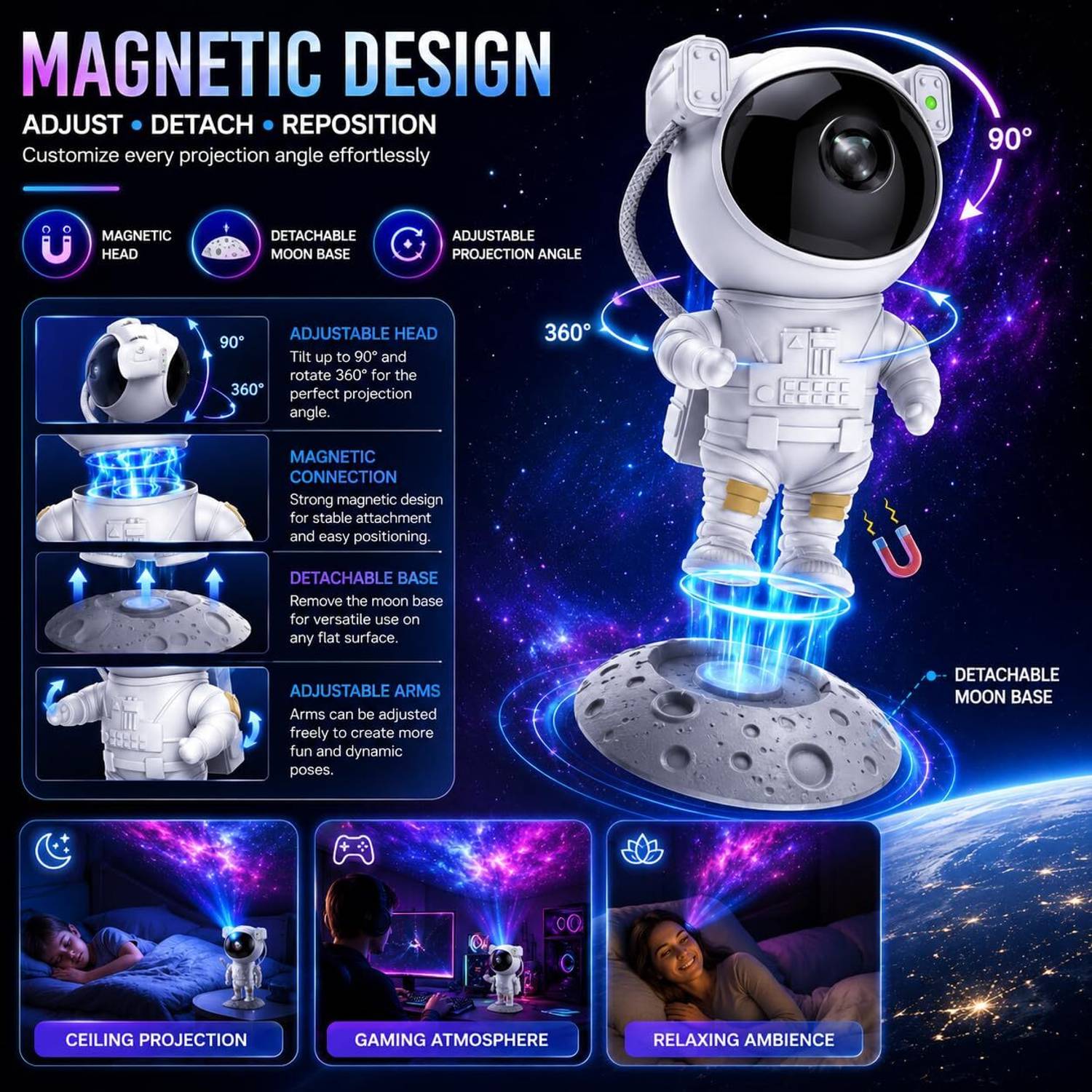 1542Store Galaxy Star Projector LED Night Lamp - Image 4