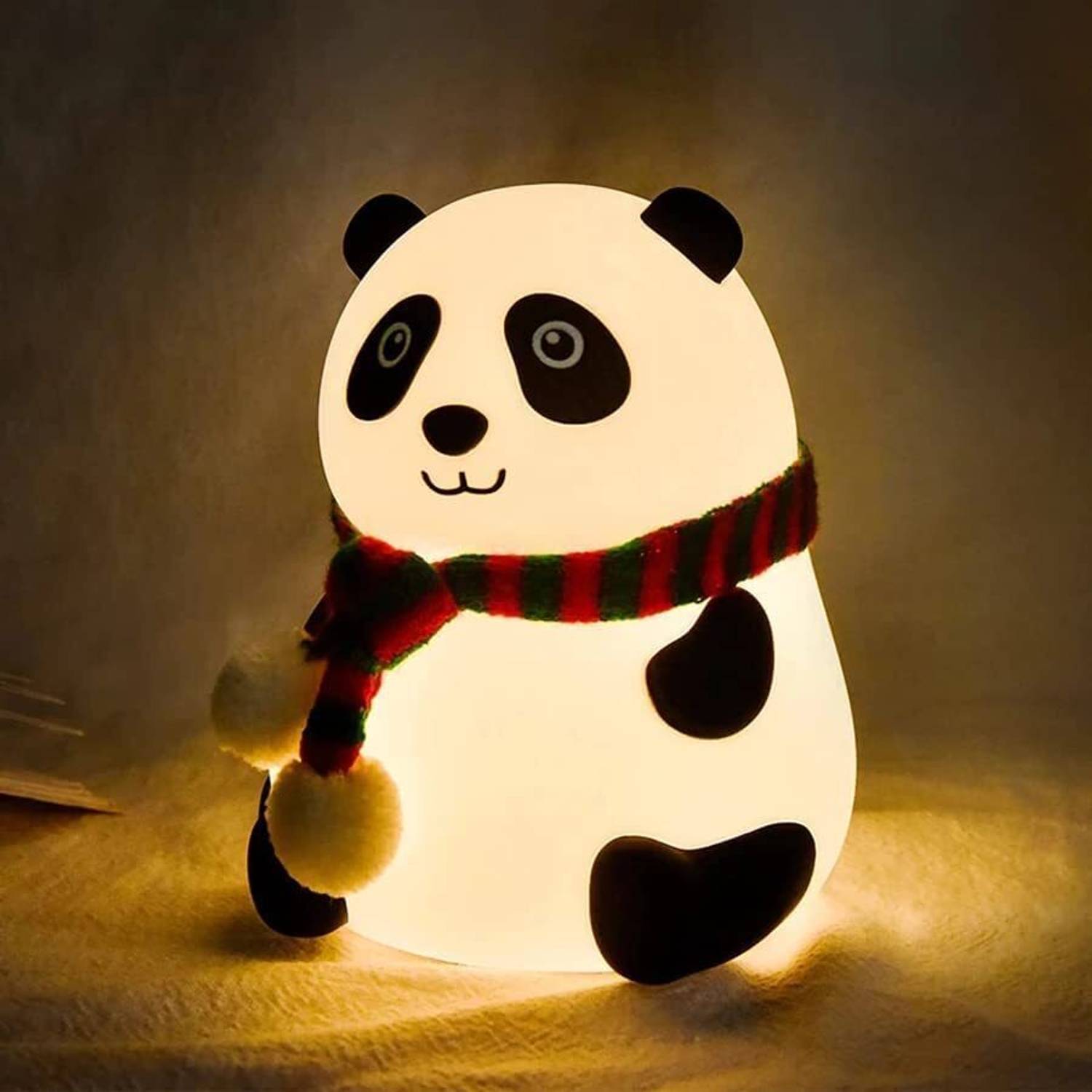 BBD Kitchen Shop Cute Panda Night Light, USB Rechargeable, 7-Colors Changing Light Night Lamp
