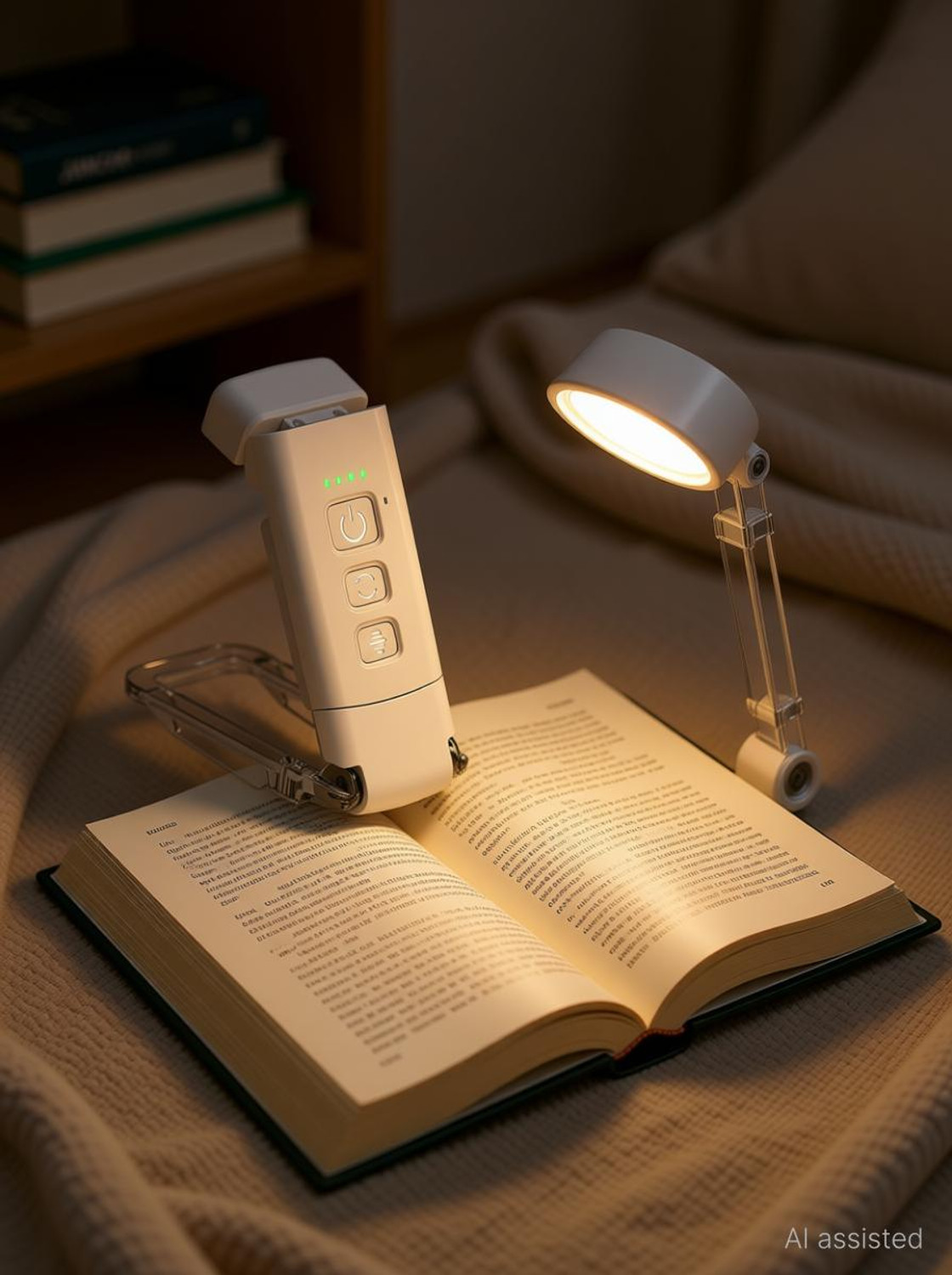 Image of JANCOM USB Rechargeable Led Clip on Book Lights for Reading Night Reading Light Study Lamp
