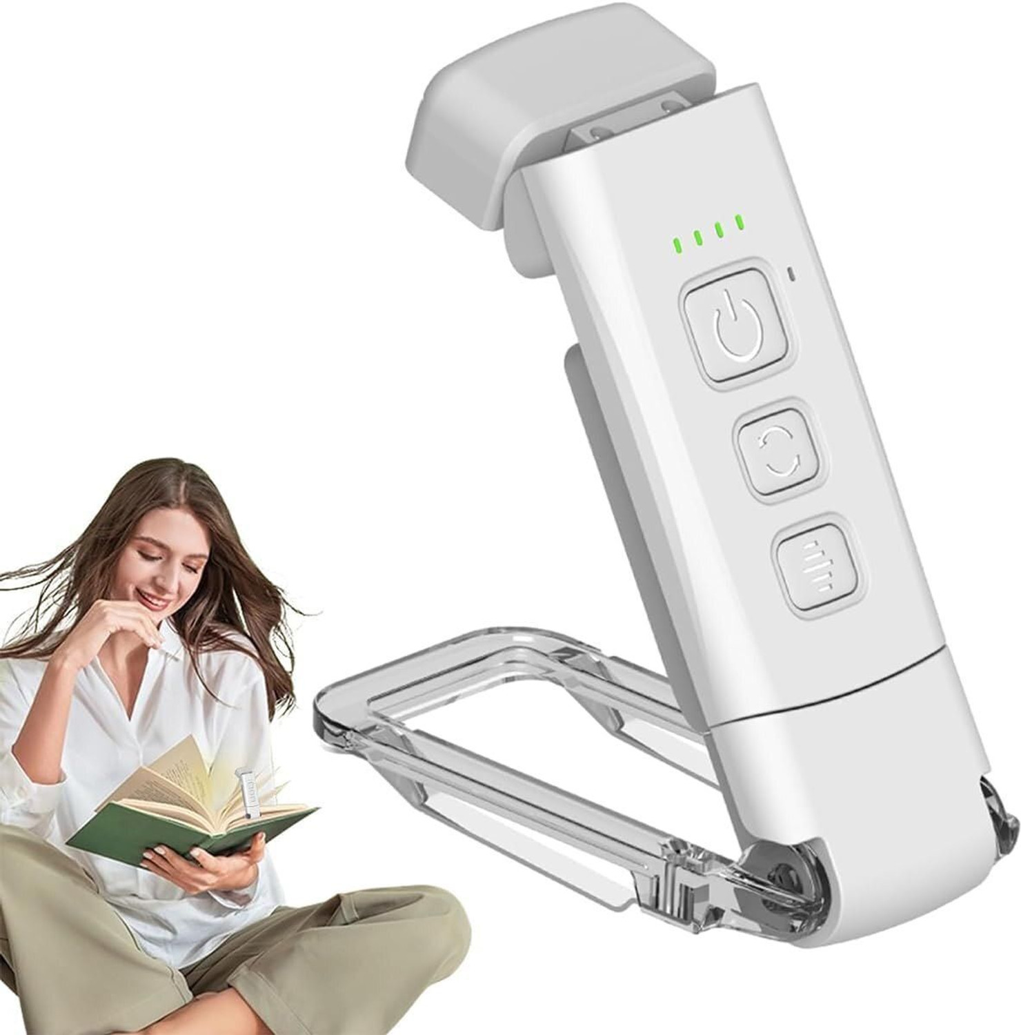 Image of JANCOM USB Rechargeable Led Clip on Book Lights for Reading Night Reading Light Study Lamp