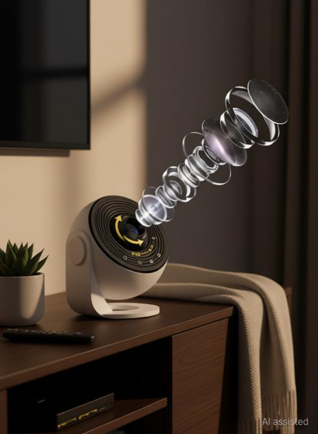 Image of SHOPOGENIX 3-in-1 Galaxy Star Night Projector with Moon, Nebula & Stars Night Lamp