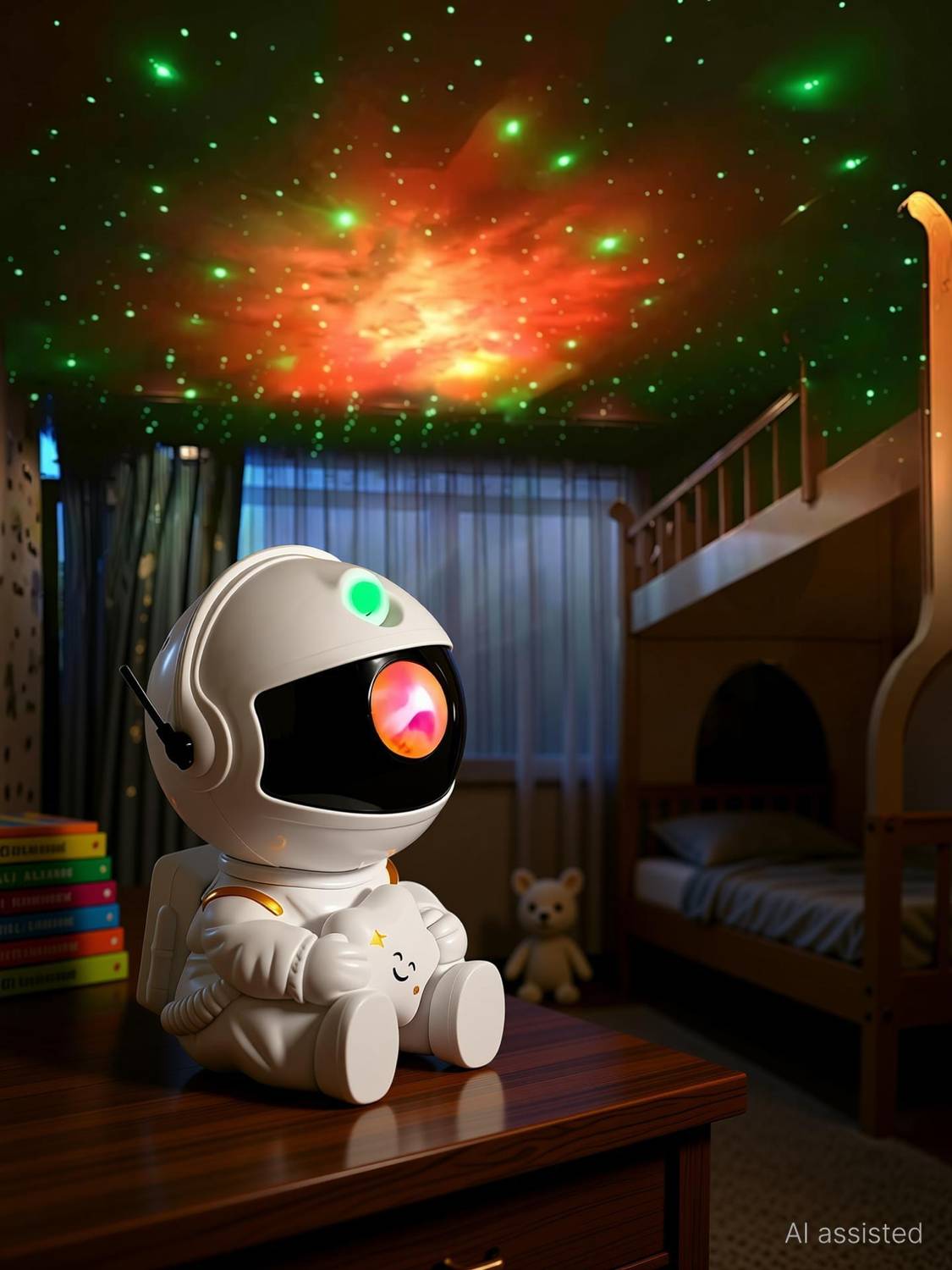 Refulgix Astronaut Galaxy Projector Night Light 360° Rotating N