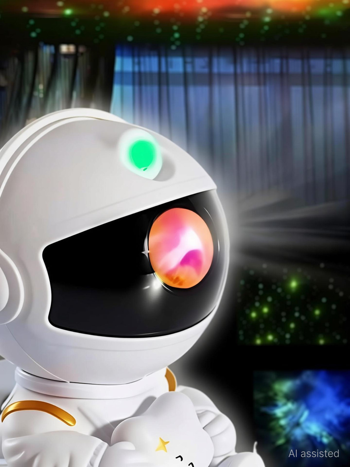 Image of Refulgix Astronaut Galaxy Projector Night Light - 360 Rotating Nebula Star Projector Night Lamp