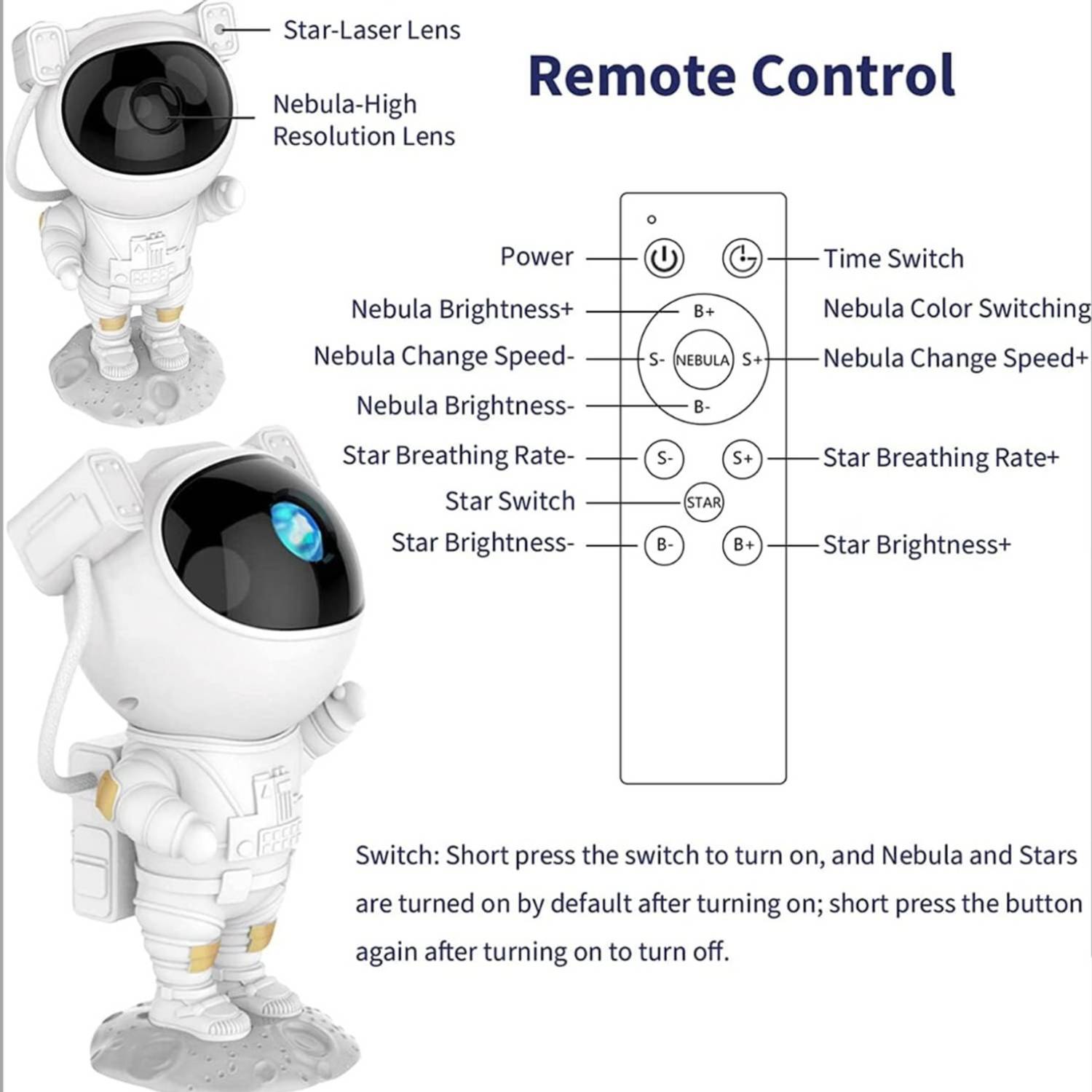 Astronaut Galaxy Projector Night Lamp - Image 5