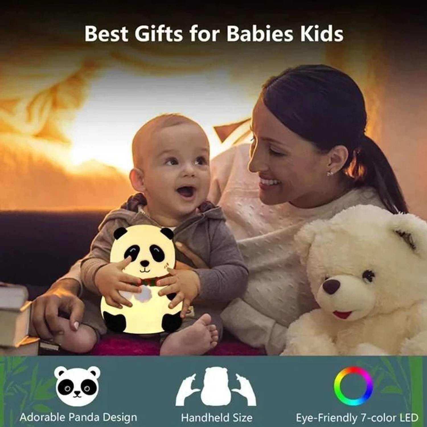 TechPride Cute Panda Silicone USB Night Lamp - Image 5