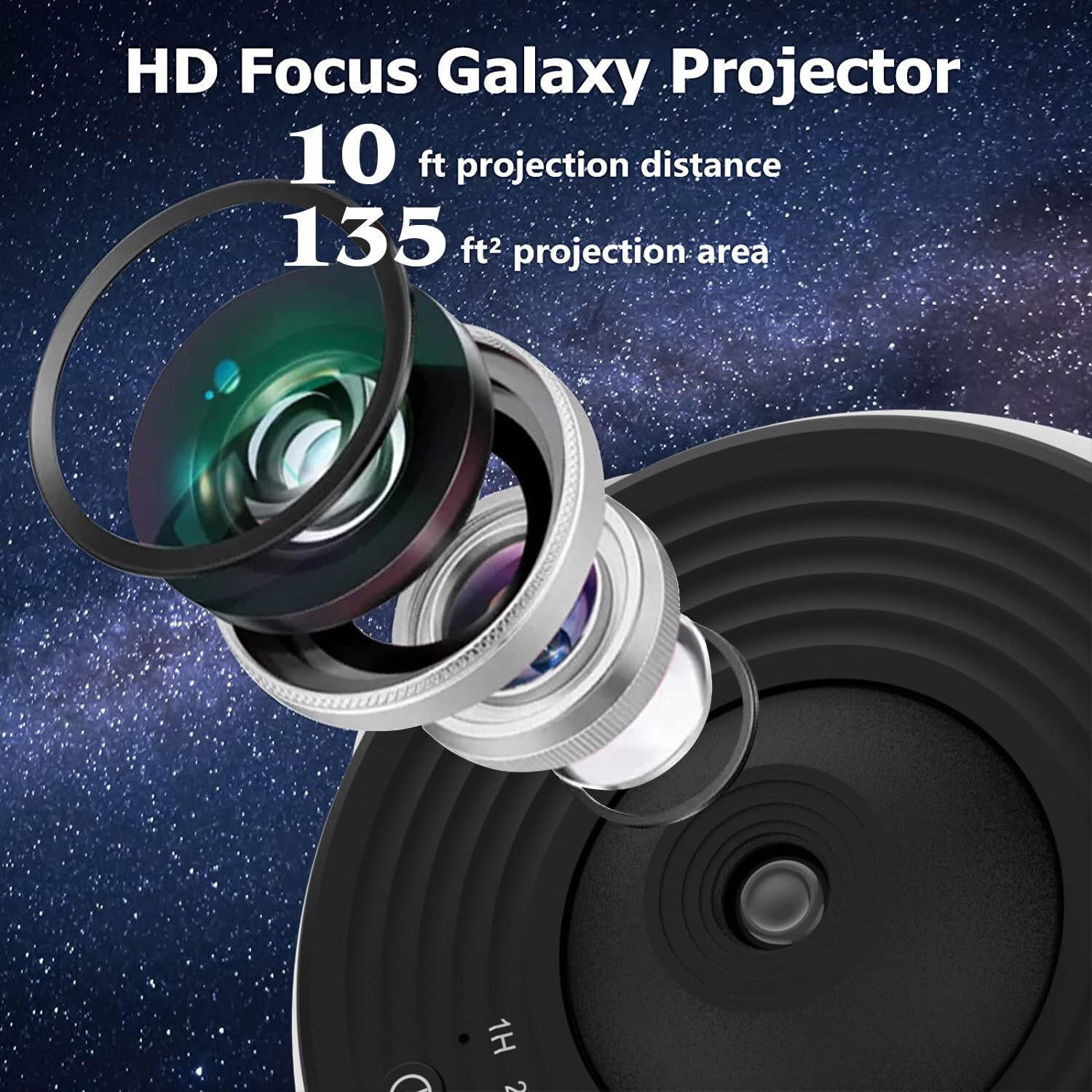 Image of VOLTegIC 360 Degree Auto Rotation-Timed Starry Planetarium Projector Night Lamp