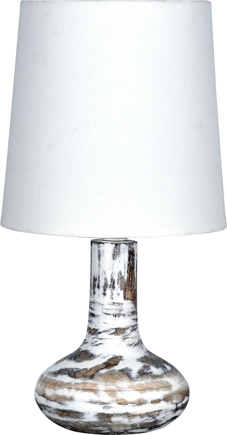 Image of Homesake Distress Small Teardrop Table Lamp for Bedroom Living Room Simple Retro Wood Table Lamp