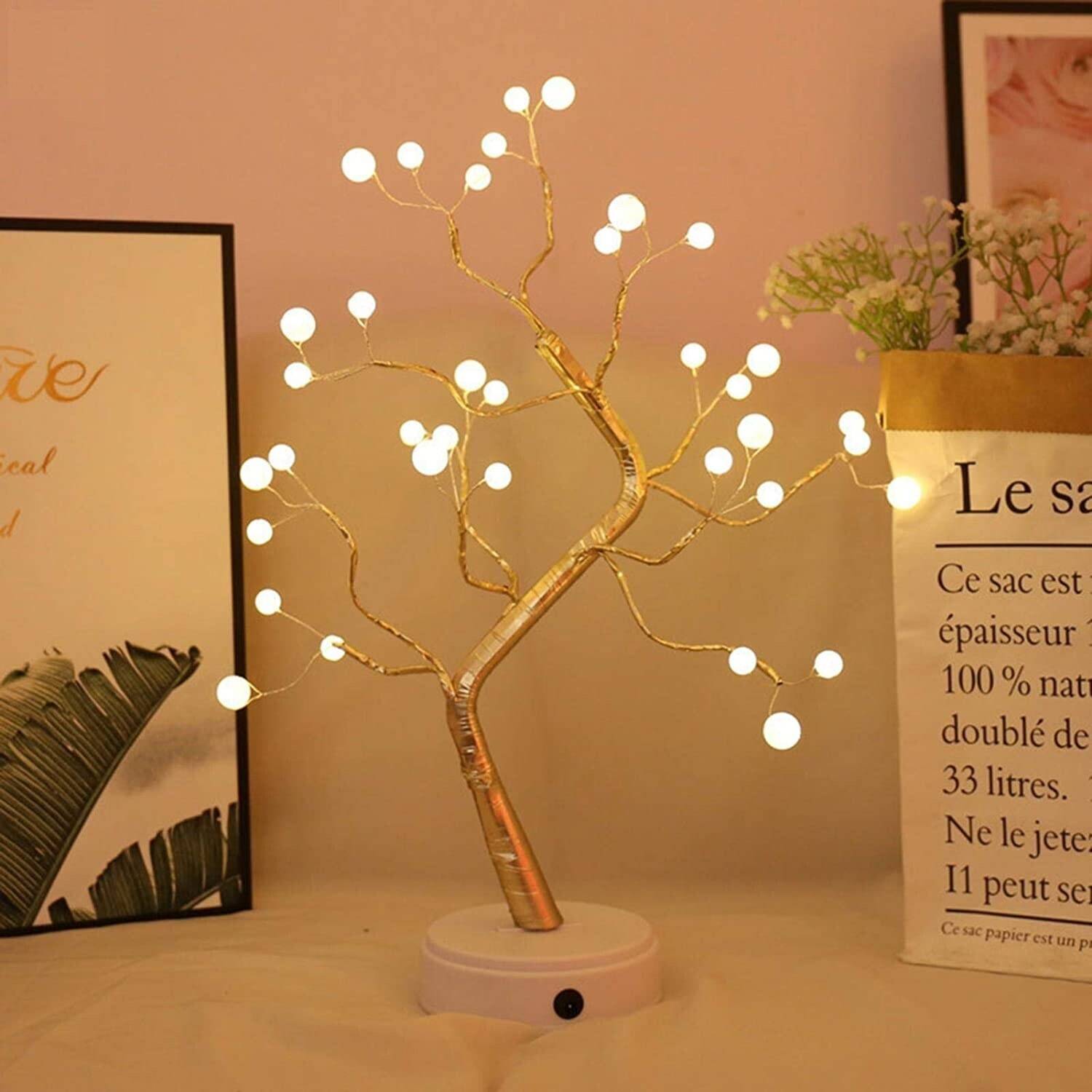xenith LED Tabletop Bonsai Tree Light Touch Switch DIY Artificial