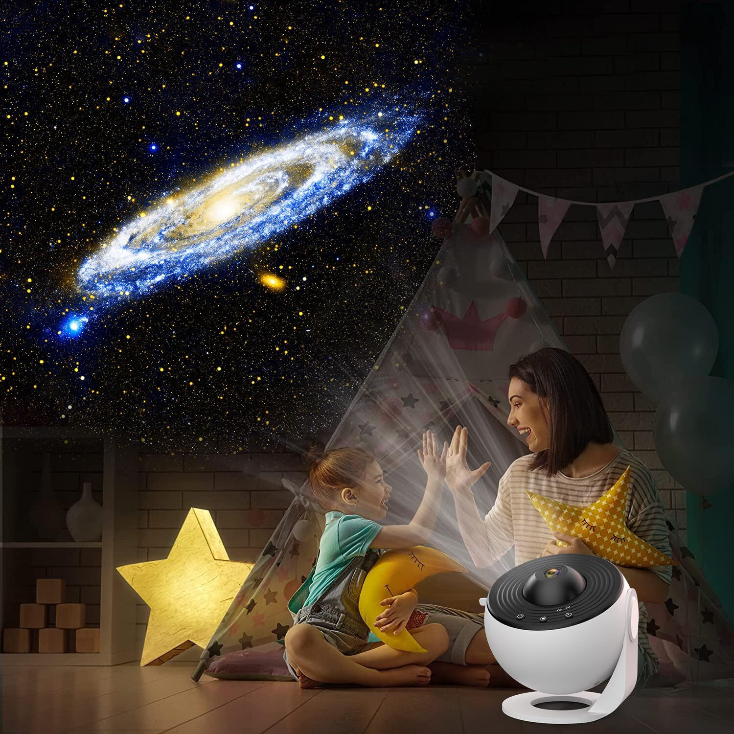 Image of DIVYAMSHOPEE 13-in-1 Galaxy Star Projector GS13-360HD with 360 Rotation & Remote lamp Night Lamp
