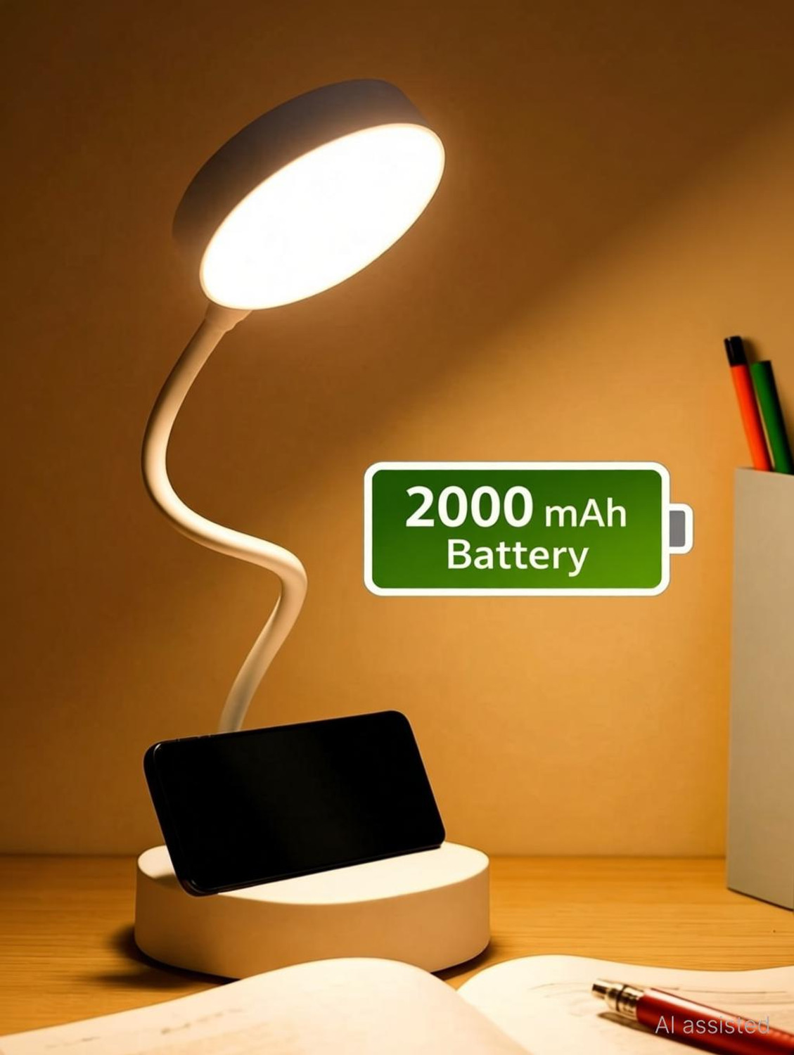 Image of Trust Ware Lamp for study Touch Sensor On /Off Table Lamp USB Rechargeable Study Lamp