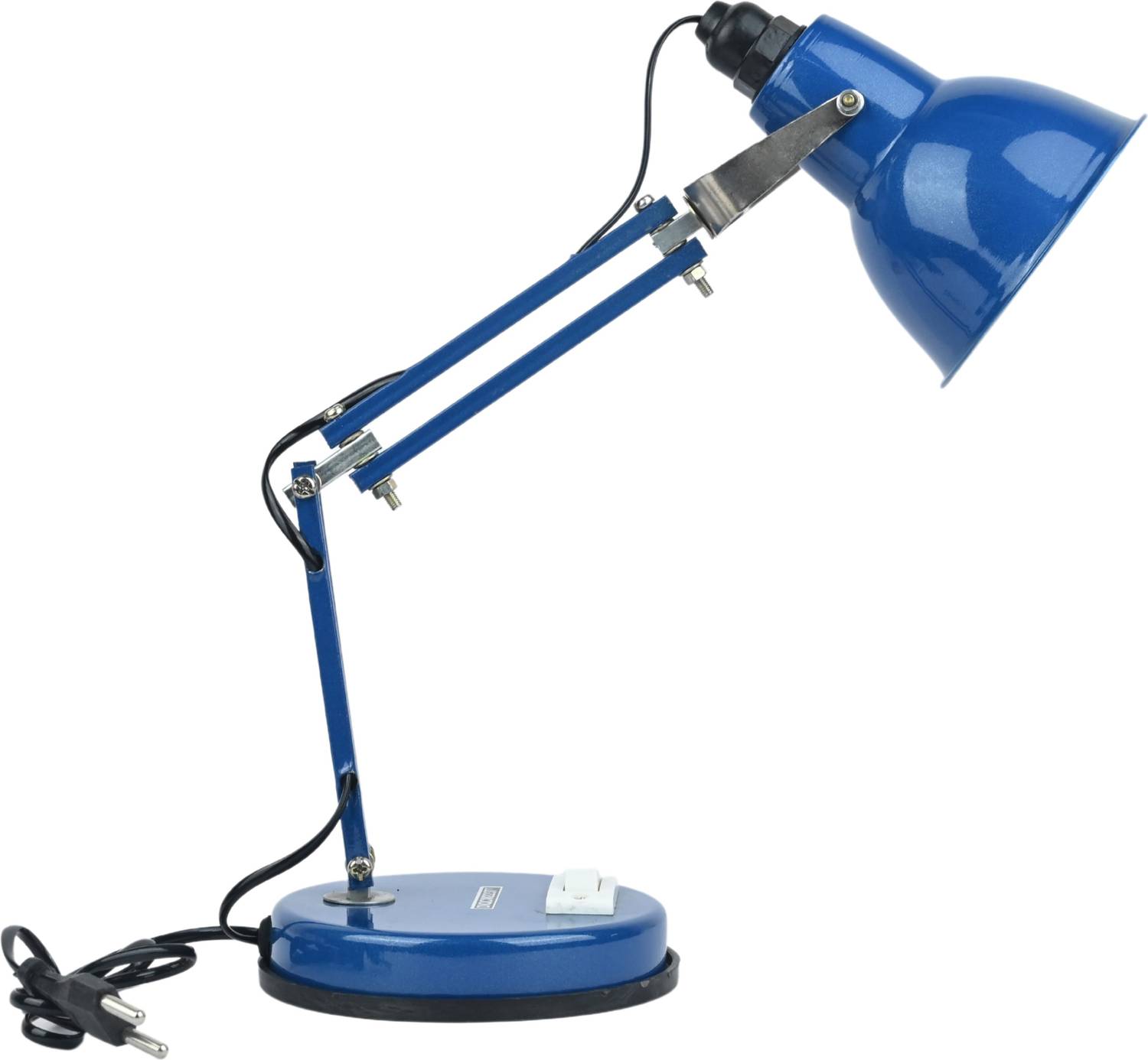 spark world Blue Lamp For Student Metal Body Lamp, Living Room Be