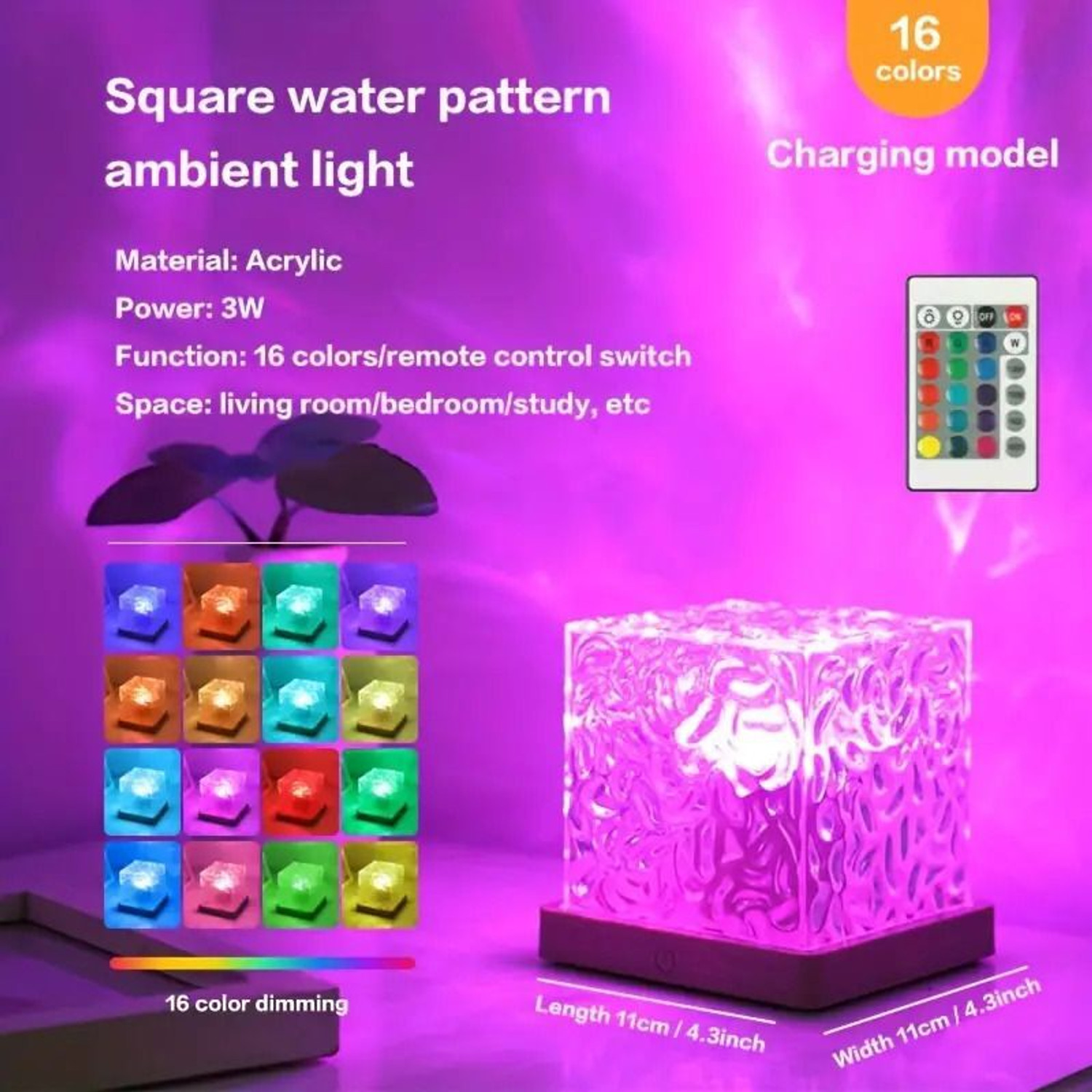 Image of Buzzomart Ocean Wave Projector Light, Romantic LED Night Light with 3D Water Wave Effect Night Lamp