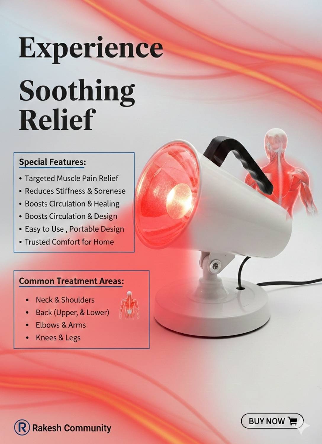 rakesh communty Therapy infrared lamp for hospital , clinics , ph