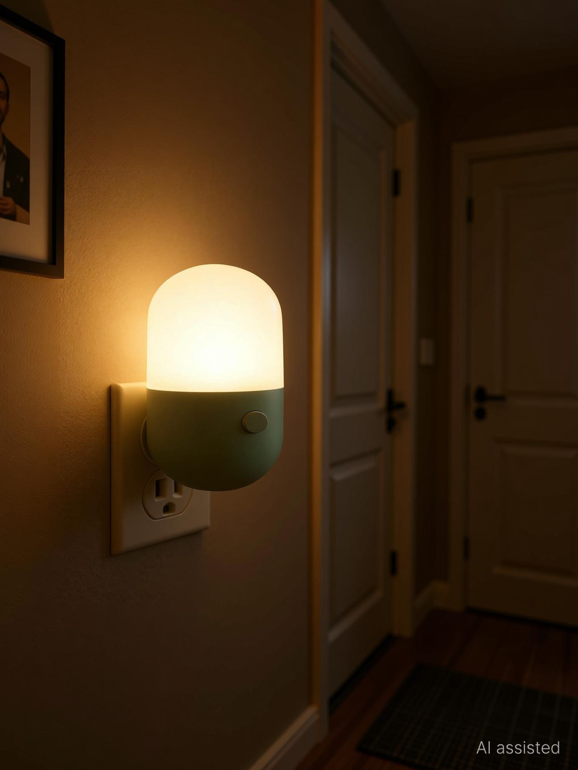 Image of Chocozone 2 Color Light Changable Night Lamp for Room Plug in Night Light for Bedroom Night Lamp