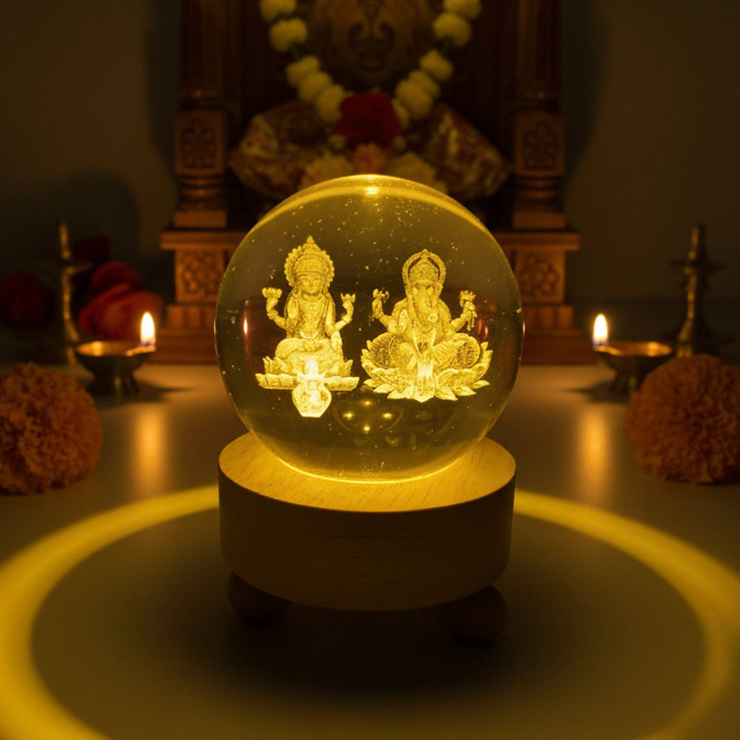 Aipom Lakshmi & Ganesh Decorative Showpiece for Temple, Home, Off