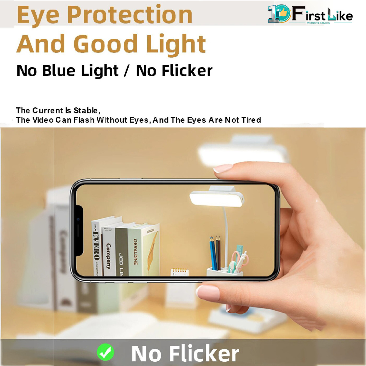Image of iDOLESHOP LED Desk Lamp Touchable Reading Lights with Pen Holder Dimmable Night Light Study Lamp