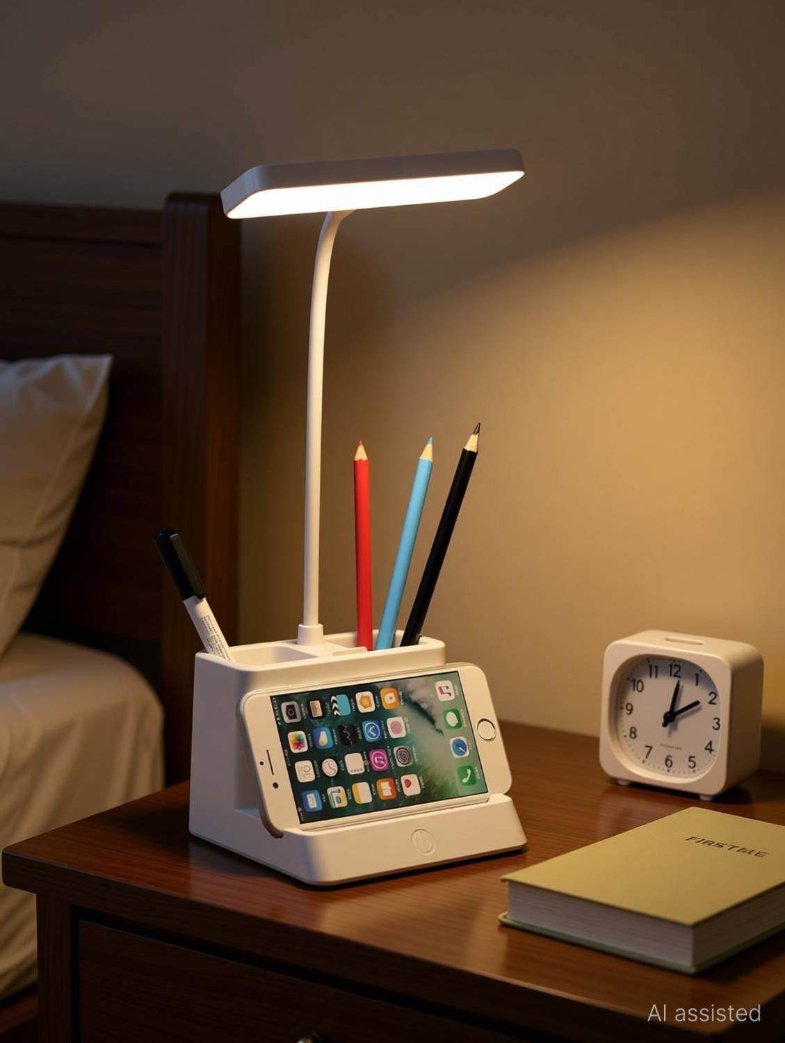 FIRSTLIKE 3 Level Brightness Rechargeable Desk Lamp - Image 2