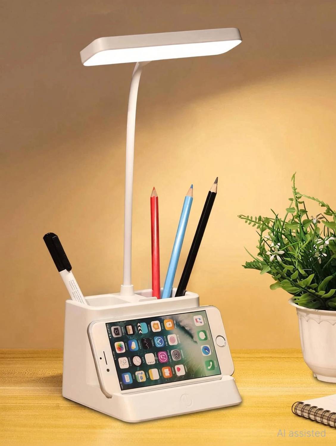 FIRSTLIKE 3 Level Brightness Rechargeable Desk Lamp - Image 3