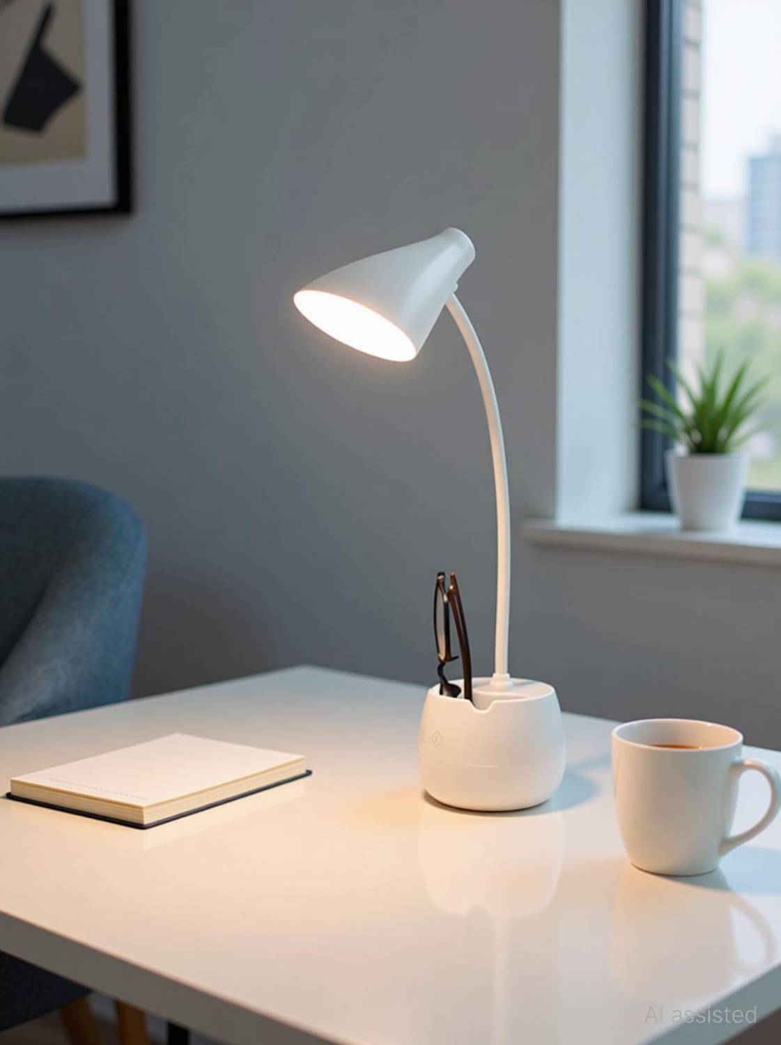 AKARI Touch Sensor Table/Study Lamp 3 Mode with Night Lamp Study Lamp